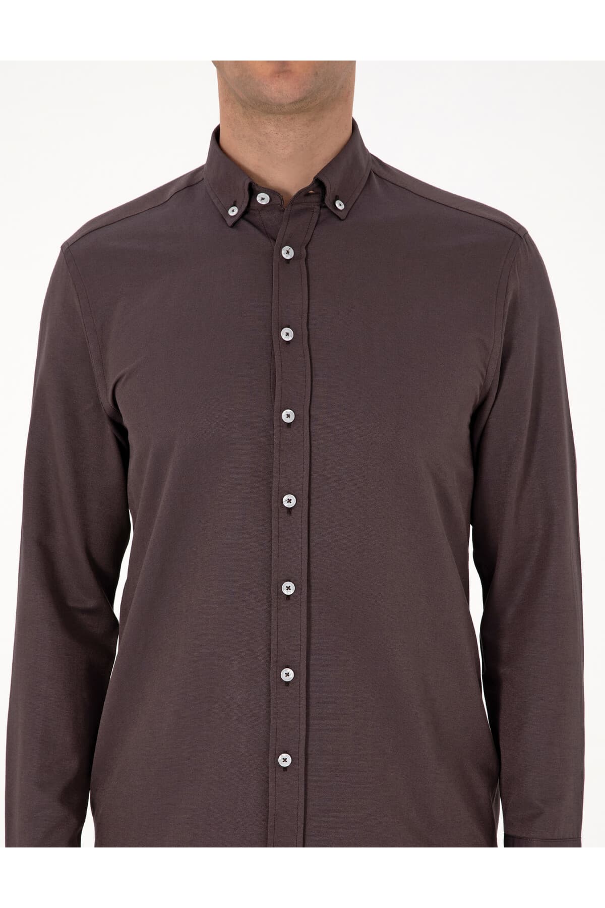 پیراهن مردانه Pierre Cardin قهوهای تیره فیت معمولی آستین بلند مدل 50311487-VR084 پیراهن مردانه Pierre Cardin قهوهای تیره فیت معمولی آستین بلند مدل 50311487-VR084