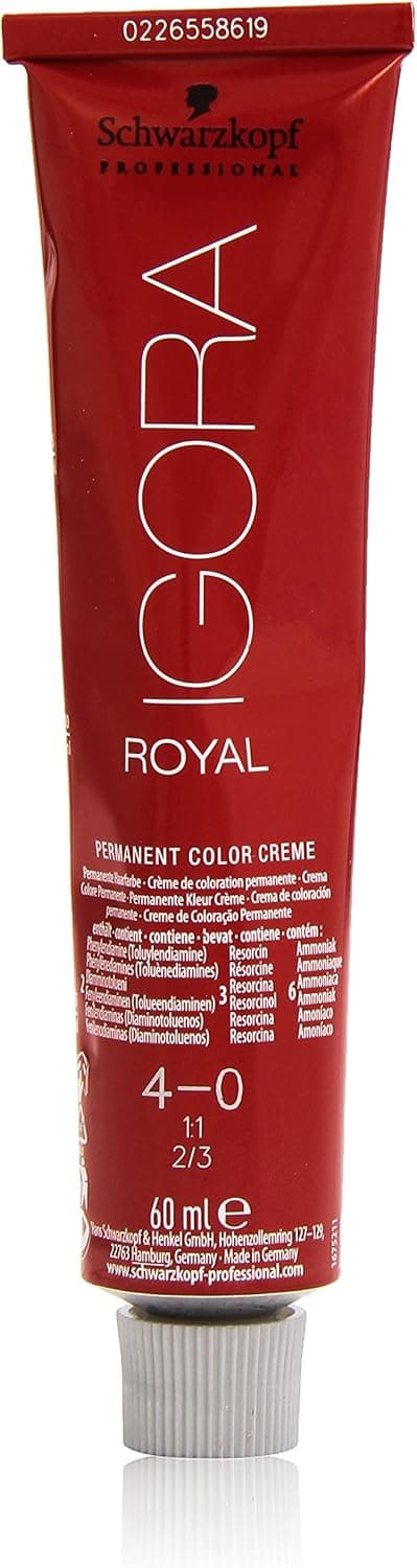رنگ موی Schwarzkopf Professional Igora Royal شماره 4.0 قهوهای 60ml رنگ موی Schwarzkopf Professional Igora Royal شماره 4.0 قهوهای 60ml
