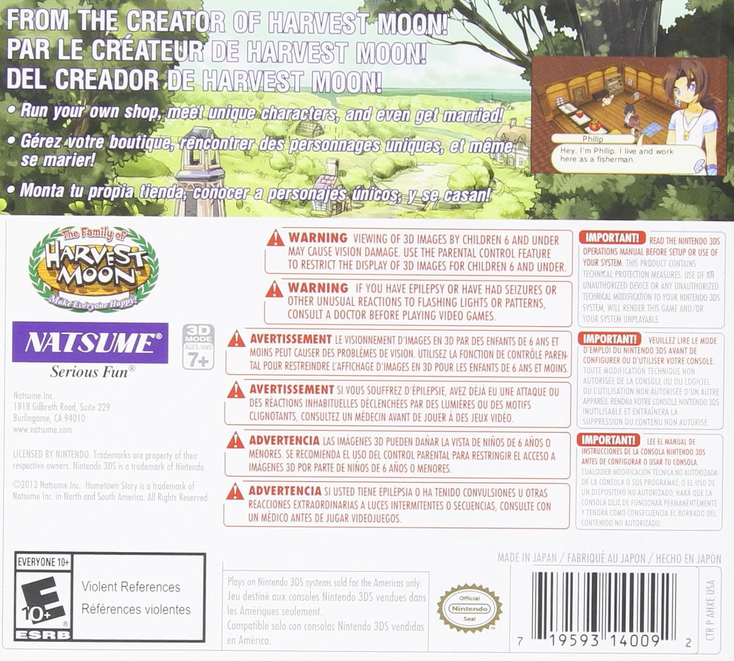 بازی Nintendo 3DS Solutions 2 Go مدل Natsume Hometown Story بازی Nintendo 3DS Solutions 2 Go مدل Natsume Hometown Story