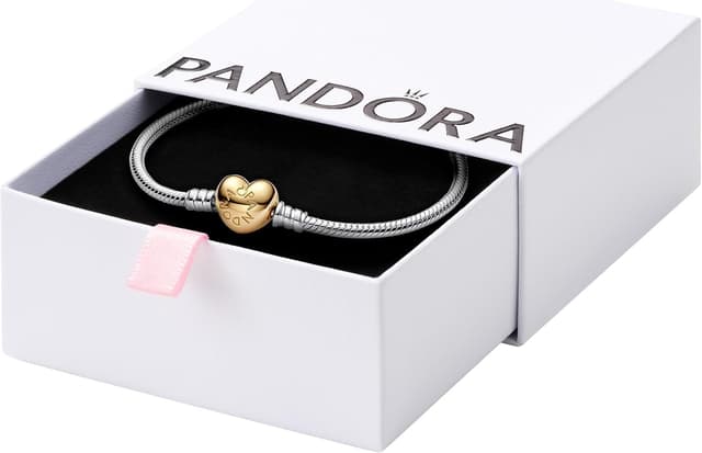 دستبند زنانه Pandora نقرهای طرح قلب Moments مدل 560719 دستبند زنانه Pandora نقرهای طرح قلب Moments مدل 560719
