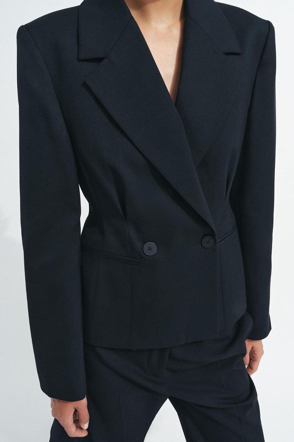 بلیزر مردانه Zara پشم مخلوط سیاه Zw Collectıon سایز XL بلیزر مردانه Zara پشم مخلوط سیاه Zw Collectıon سایز XL