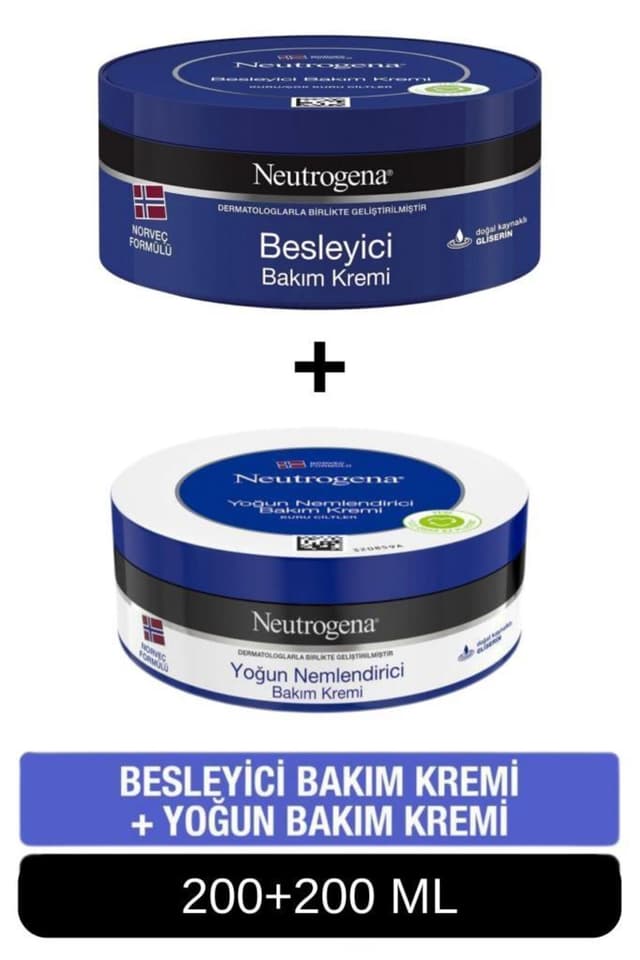 کرم مراقبتی Neutrogena با فرمول نروژی، مغذی، 200 ml + کرم مراقبتی مرطوبکننده عمیق 2 کرم مراقبتی Neutrogena با فرمول نروژی، مغذی، 200 ml + کرم مراقبتی مرطوبکننده عمیق 2