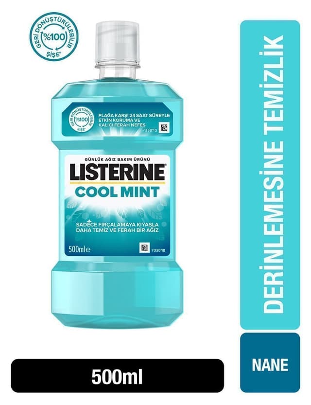 دهانشویه Listerine با طعم Coolmint 500 ml دهانشویه Listerine با طعم Coolmint 500 ml
