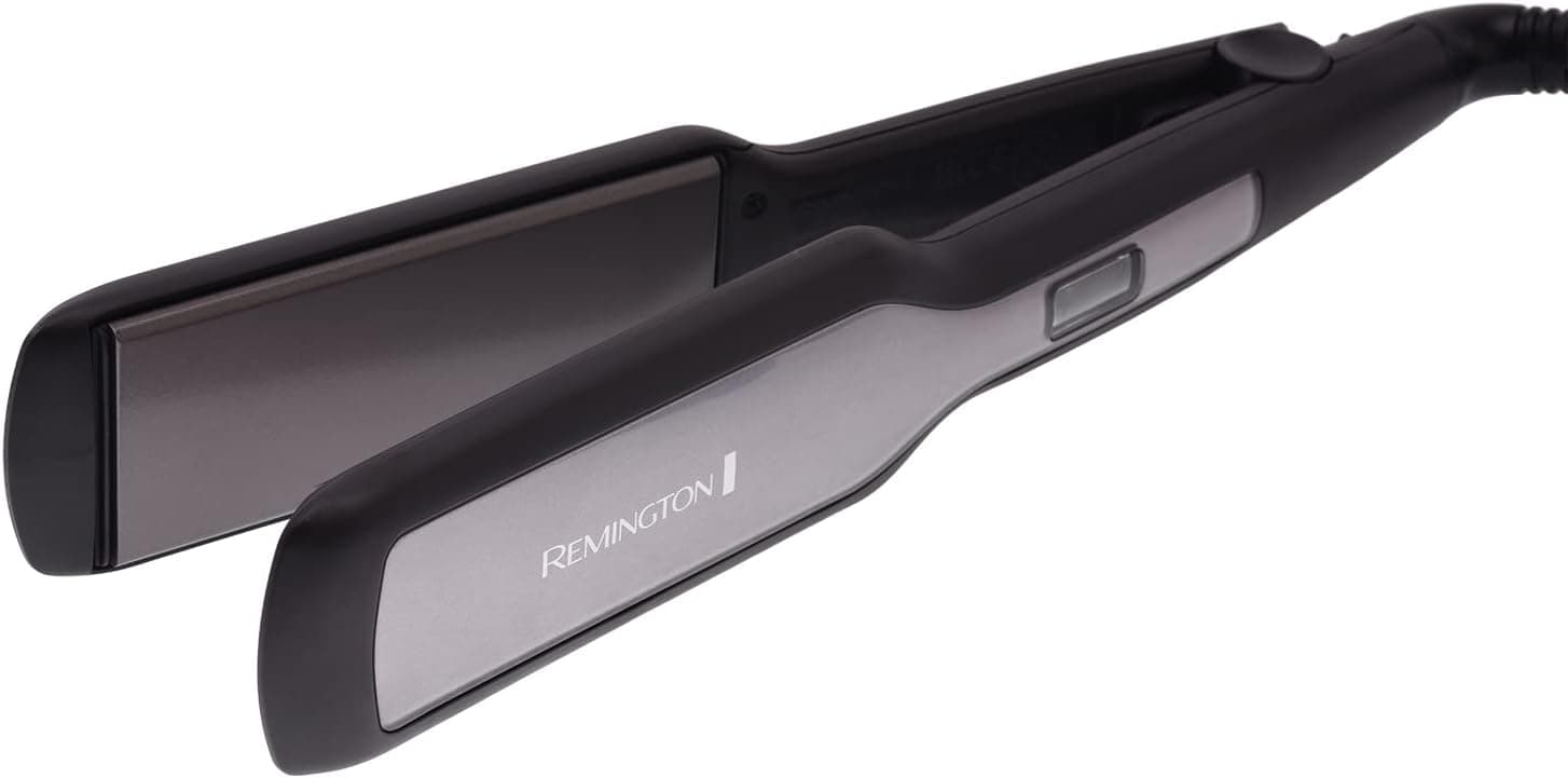 اتو مو Remington Pro Ceramic مدل S5525 صفحه سرامیکی پهن کنترل دمای دیجیتال مشکی اتو مو Remington Pro Ceramic مدل S5525 صفحه سرامیکی پهن کنترل دمای دیجیتال مشکی