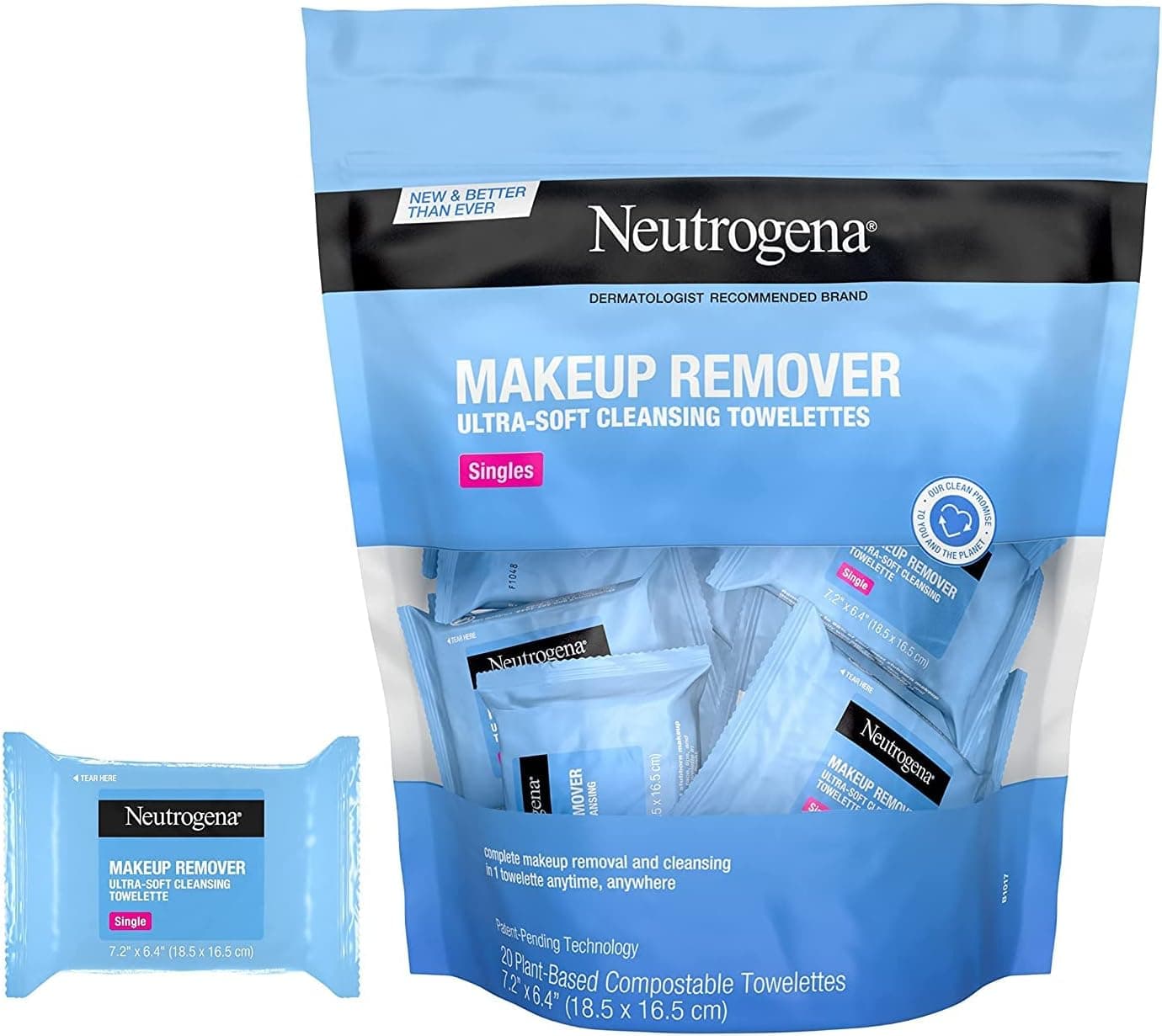 دستمال مرطوب پاککننده آرایش صورت Neutrogena بستهبندی تکی 20 Count (Pack of 2) دستمال مرطوب پاککننده آرایش صورت Neutrogena بستهبندی تکی 20 Count (Pack of 2)