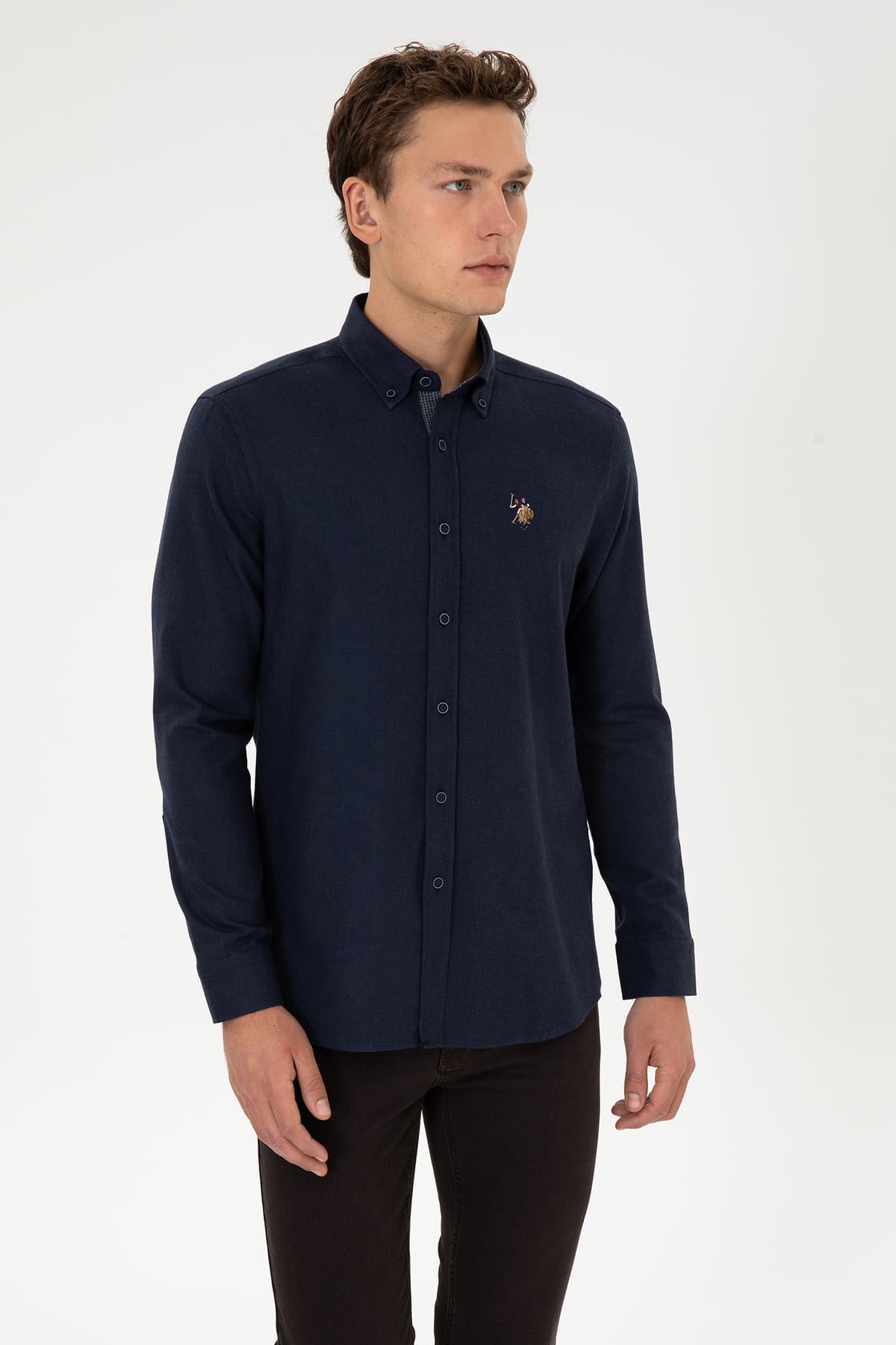 پیراهن مردانه U.S. Polo Assn. آستین بلند سرمهای مدل 50308459-VR033 پیراهن مردانه U.S. Polo Assn. آستین بلند سرمهای مدل 50308459-VR033