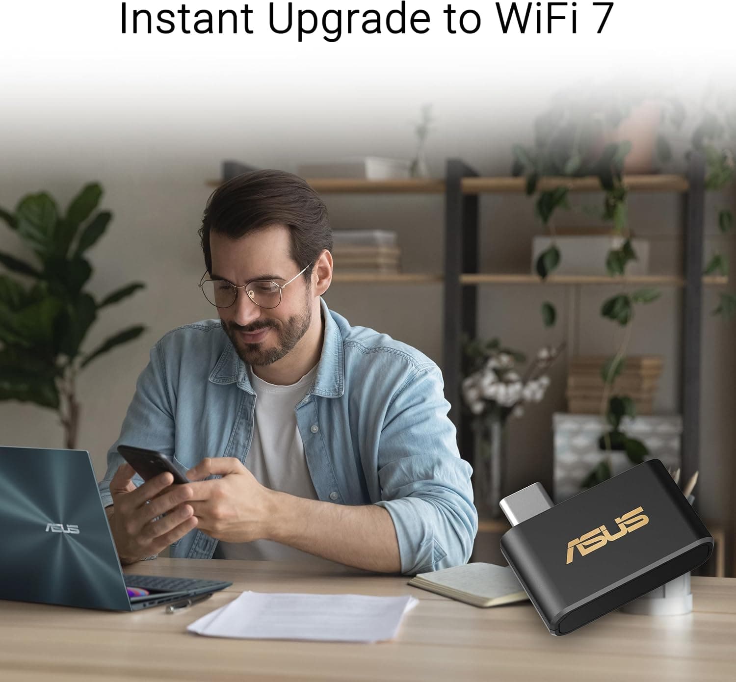 آداپتور ASUS مینی WiFi7 BE6500 سهباند Type-C مدل USB-BE93 آداپتور ASUS مینی WiFi7 BE6500 سهباند Type-C مدل USB-BE93