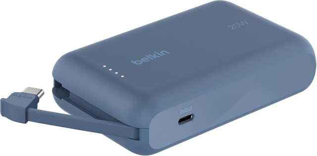 پاوربانک Belkin مدل BoostCharge با کابل داخلی 10K و PD 20W پاوربانک Belkin مدل BoostCharge با کابل داخلی 10K و PD 20W