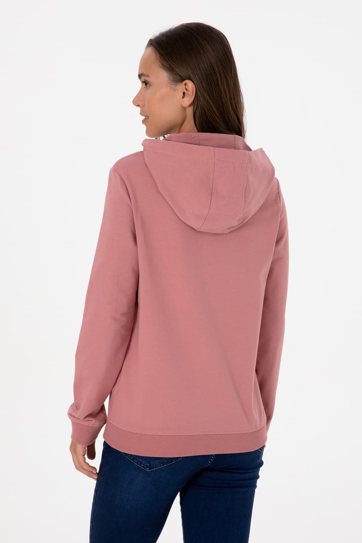 سوئیشرت زنانه U.S. Polo Assn. کلاهدار رنگ صورتی خاکی مدل 50313559-VR221 سوئیشرت زنانه U.S. Polo Assn. کلاهدار رنگ صورتی خاکی مدل 50313559-VR221