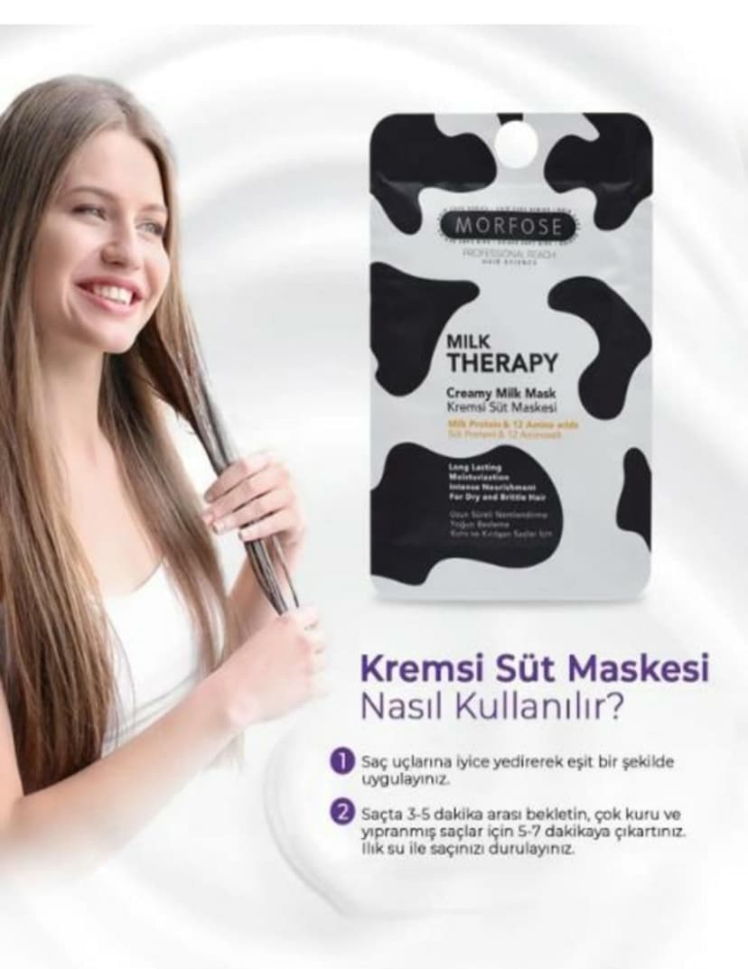 ماسک مو Morfose ساشه 25ML Milk Therapy ماسک مو Morfose ساشه 25ML Milk Therapy