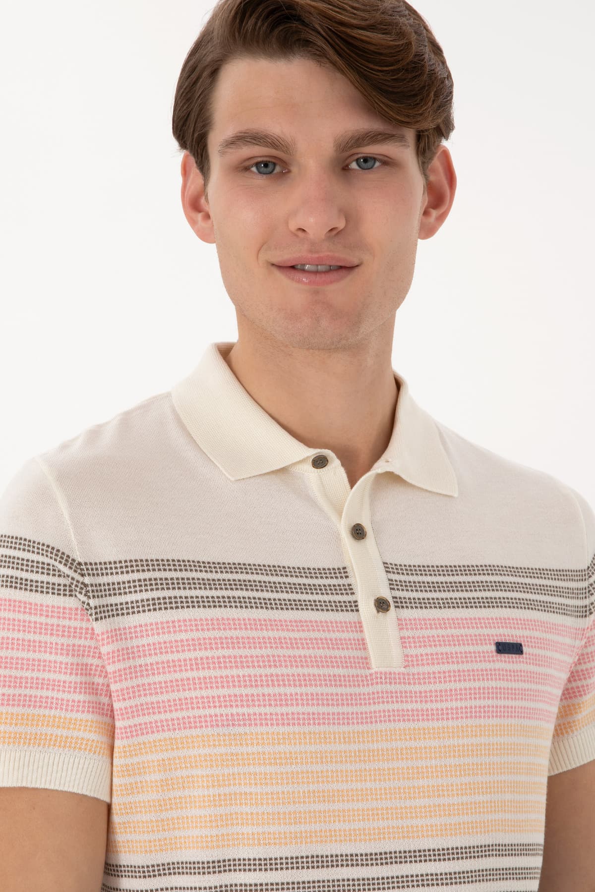 تیشرت مردانه U.S. Polo Assn. اسلیم فیت یقه پولو قهوهای خاکستری مدل 50299410-VR052 تیشرت مردانه U.S. Polo Assn. اسلیم فیت یقه پولو قهوهای خاکستری مدل 50299410-VR052