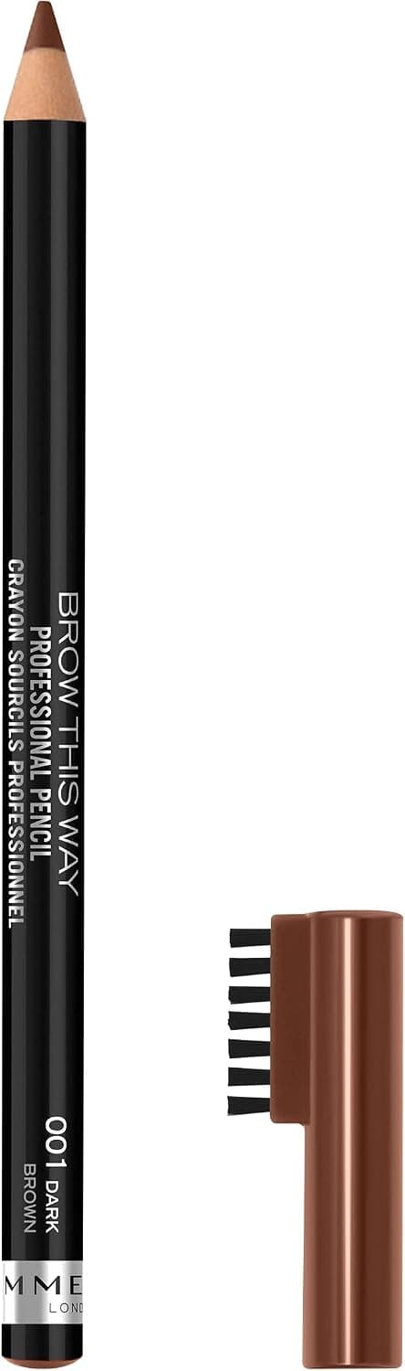 مداد ابرو Rimmel با برس، قهوهای تیره 01، 1.4 gm مداد ابرو Rimmel با برس، قهوهای تیره 01، 1.4 gm