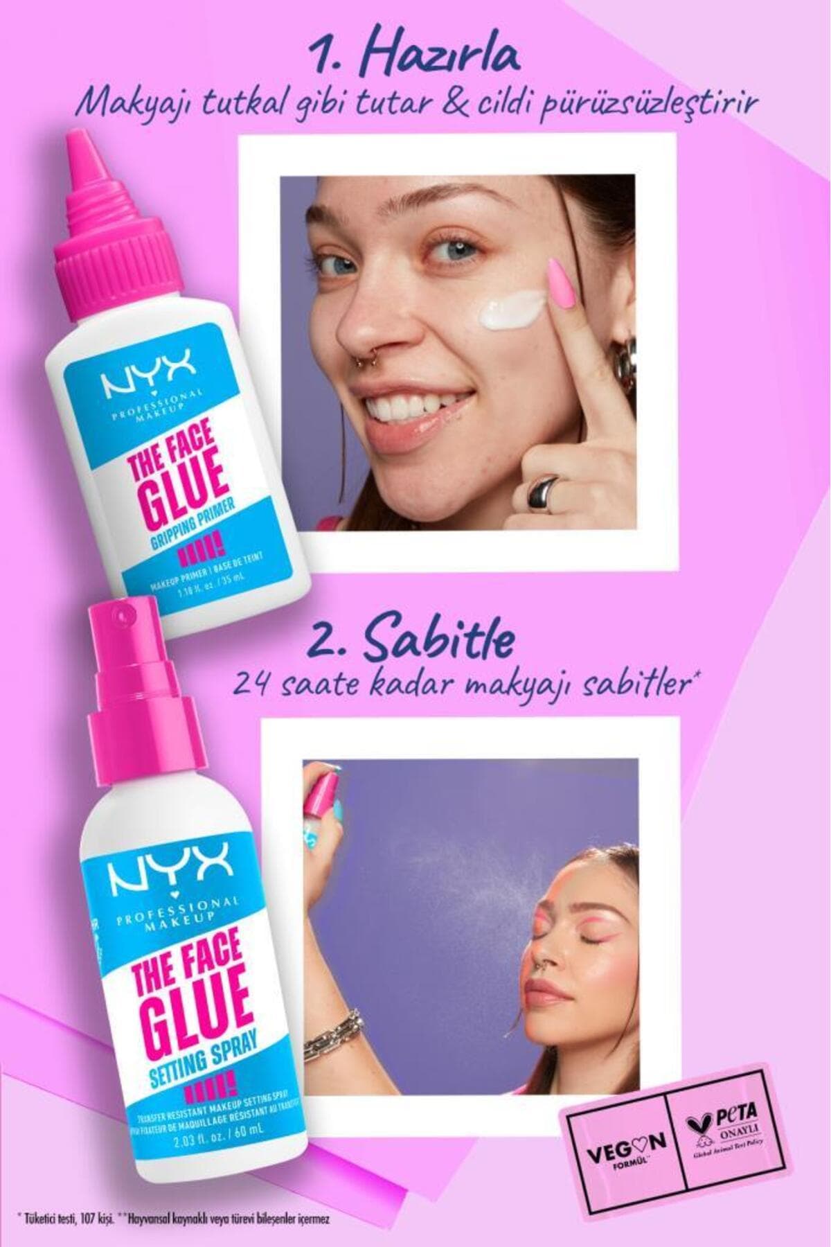پرایمر مرطوبکننده و اسپری تثبیتکننده آرایش NYX Professional Makeup Face Glue پرایمر مرطوبکننده و اسپری تثبیتکننده آرایش NYX Professional Makeup Face Glue