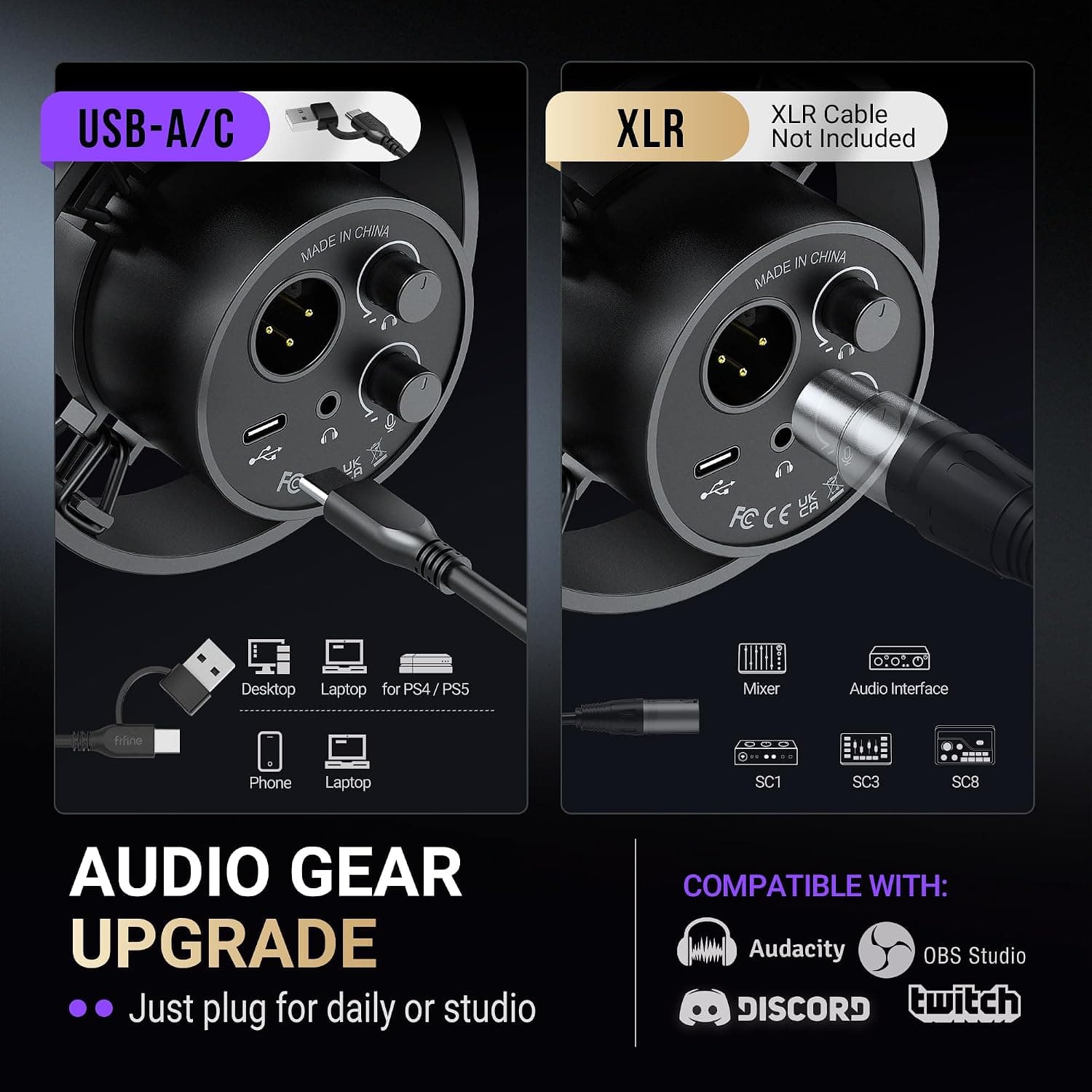 ست میکروفون پادکست FIFINE AmpliTank دینامیک ووکال USB/XLR مدل K688CT ست میکروفون پادکست FIFINE AmpliTank دینامیک ووکال USB/XLR مدل K688CT
