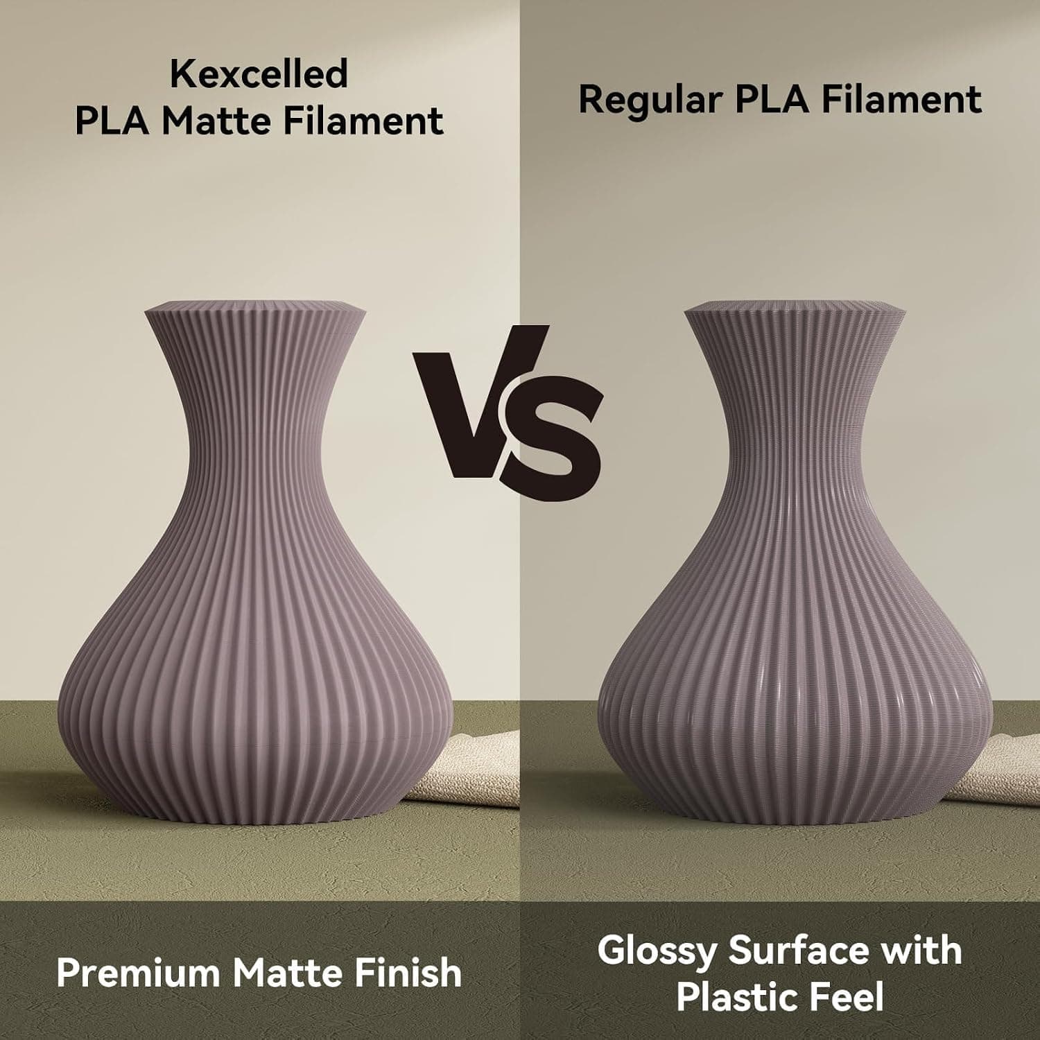 فیلامنت PLA kexcelled مات بنفش دودی 1,75mm 1kg رول فیلامنت PLA kexcelled مات بنفش دودی 1,75mm 1kg رول