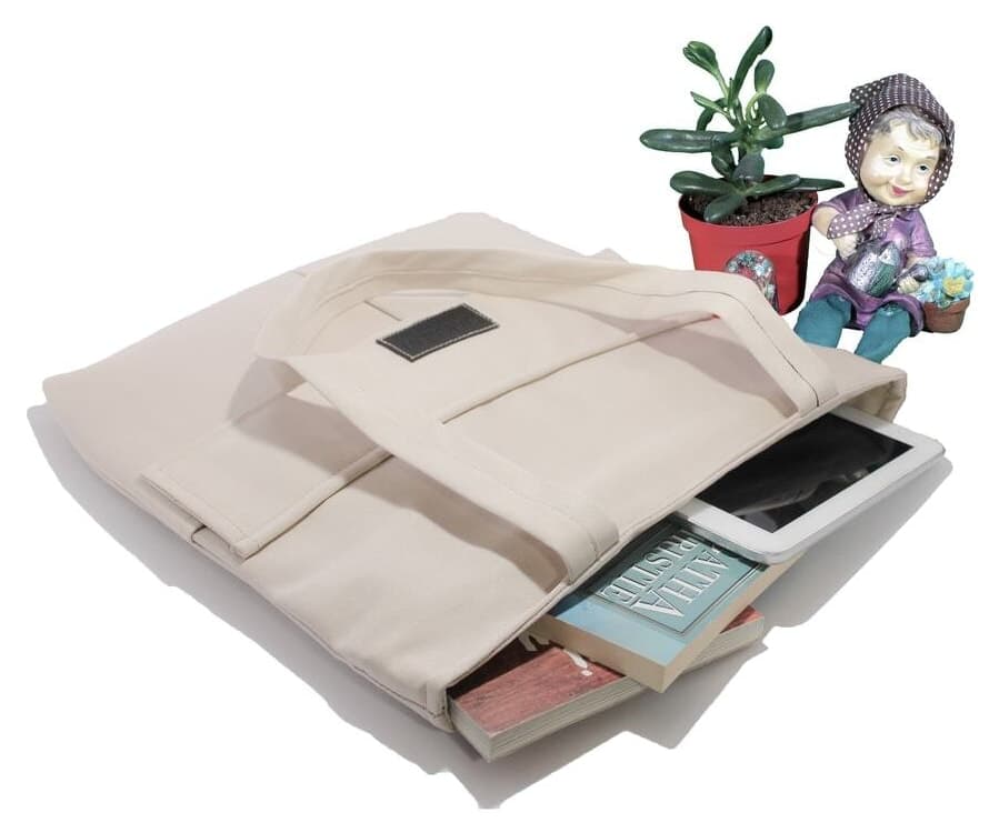 کیف دستی و دوشی زنانه dekado کانواسی بژ زیپدار 35x35 کیف دستی و دوشی زنانه dekado کانواسی بژ زیپدار 35x35