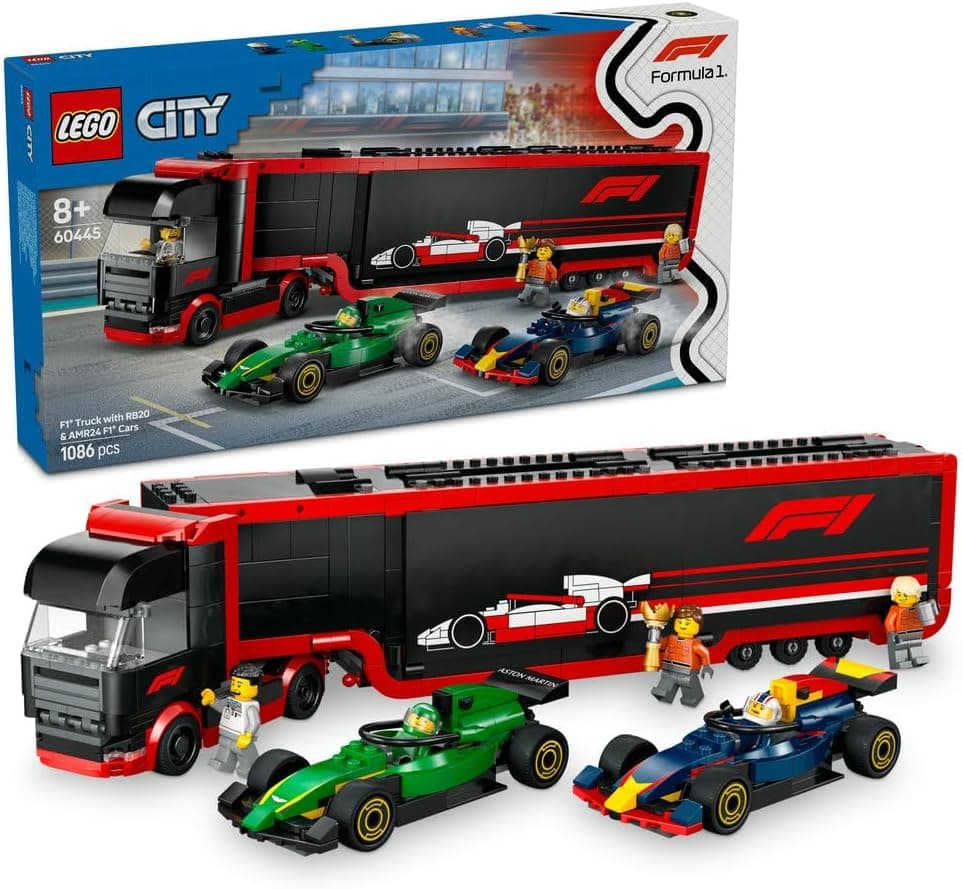 لگو City کامیون F1 با RB20 و AMR24 مدل 60445 لگو City کامیون F1 با RB20 و AMR24 مدل 60445