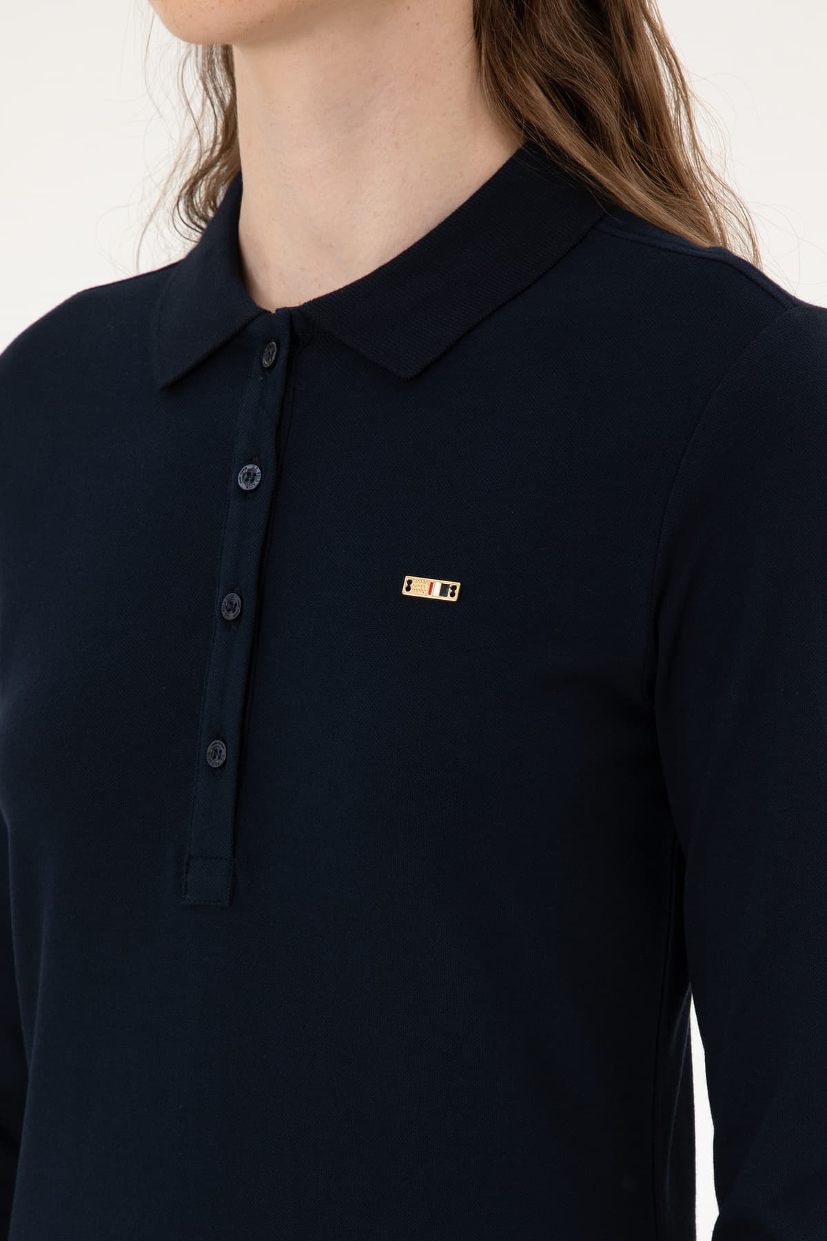 سویشرت یقه پولو زنانه U.S. Polo Assn. سرمهای ساده مدل 50313593-VR033 سویشرت یقه پولو زنانه U.S. Polo Assn. سرمهای ساده مدل 50313593-VR033