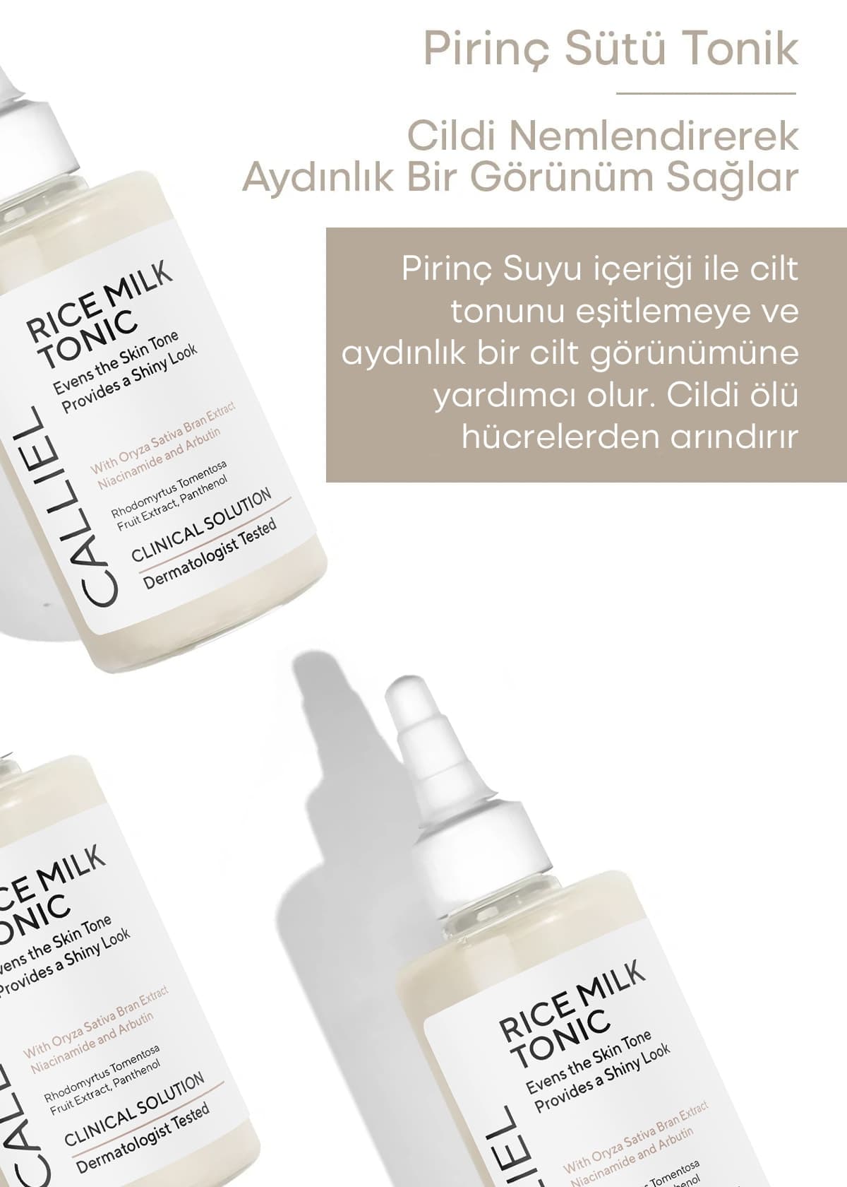 تونیک برنجی روشنکننده و ضدلک متعادلکننده و درخشانکننده رنگ پوست CALLİEL 200 ml تونیک برنجی روشنکننده و ضدلک متعادلکننده و درخشانکننده رنگ پوست CALLİEL 200 ml