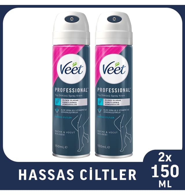 کرم موبر پوست حساس Veet Professional بسته دوتایی 150 ml x 2 کرم موبر پوست حساس Veet Professional بسته دوتایی 150 ml x 2