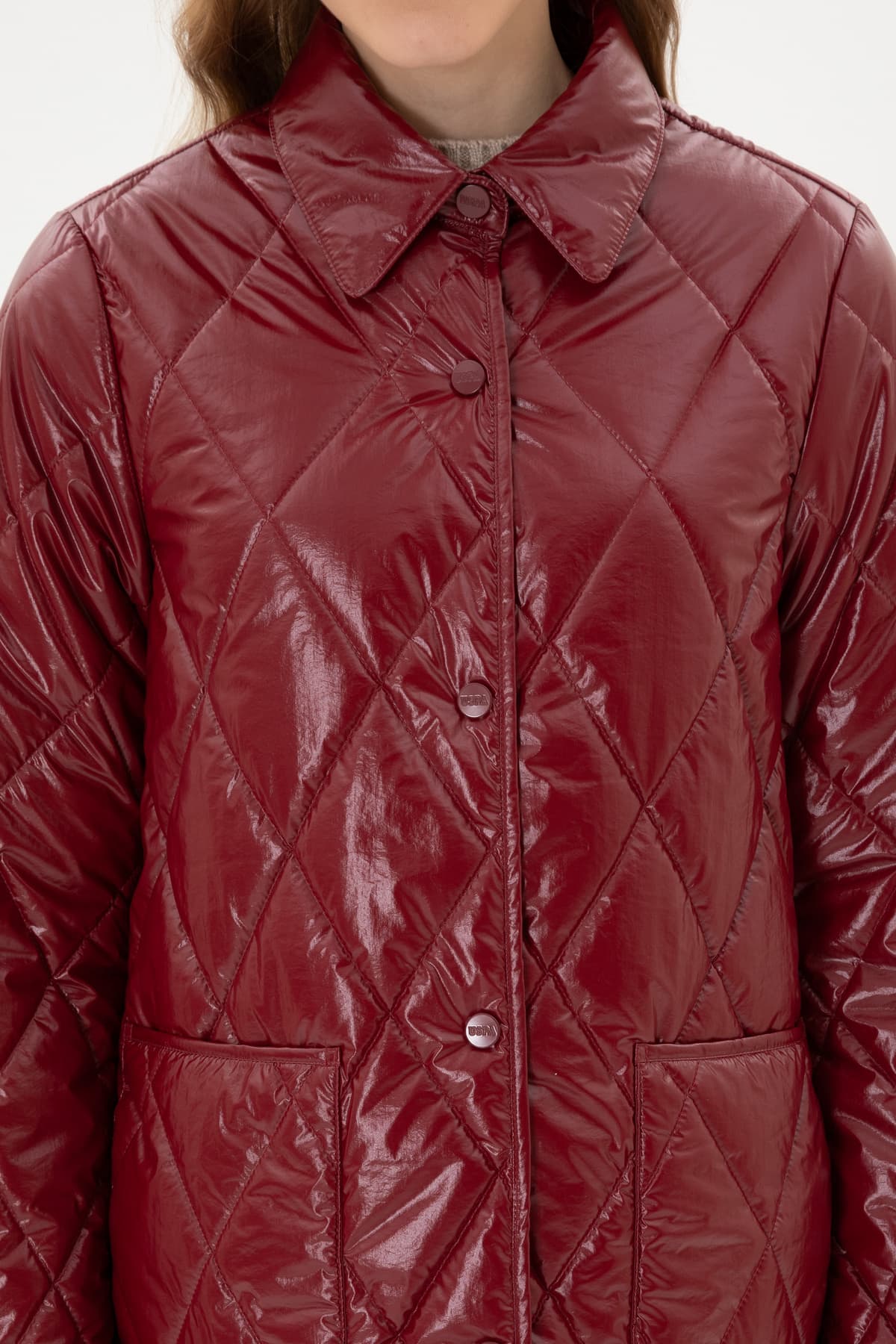 کاپشن زنانه U.S. Polo Assn. زرشکی مدل 50312102-VR014 کاپشن زنانه U.S. Polo Assn. زرشکی مدل 50312102-VR014