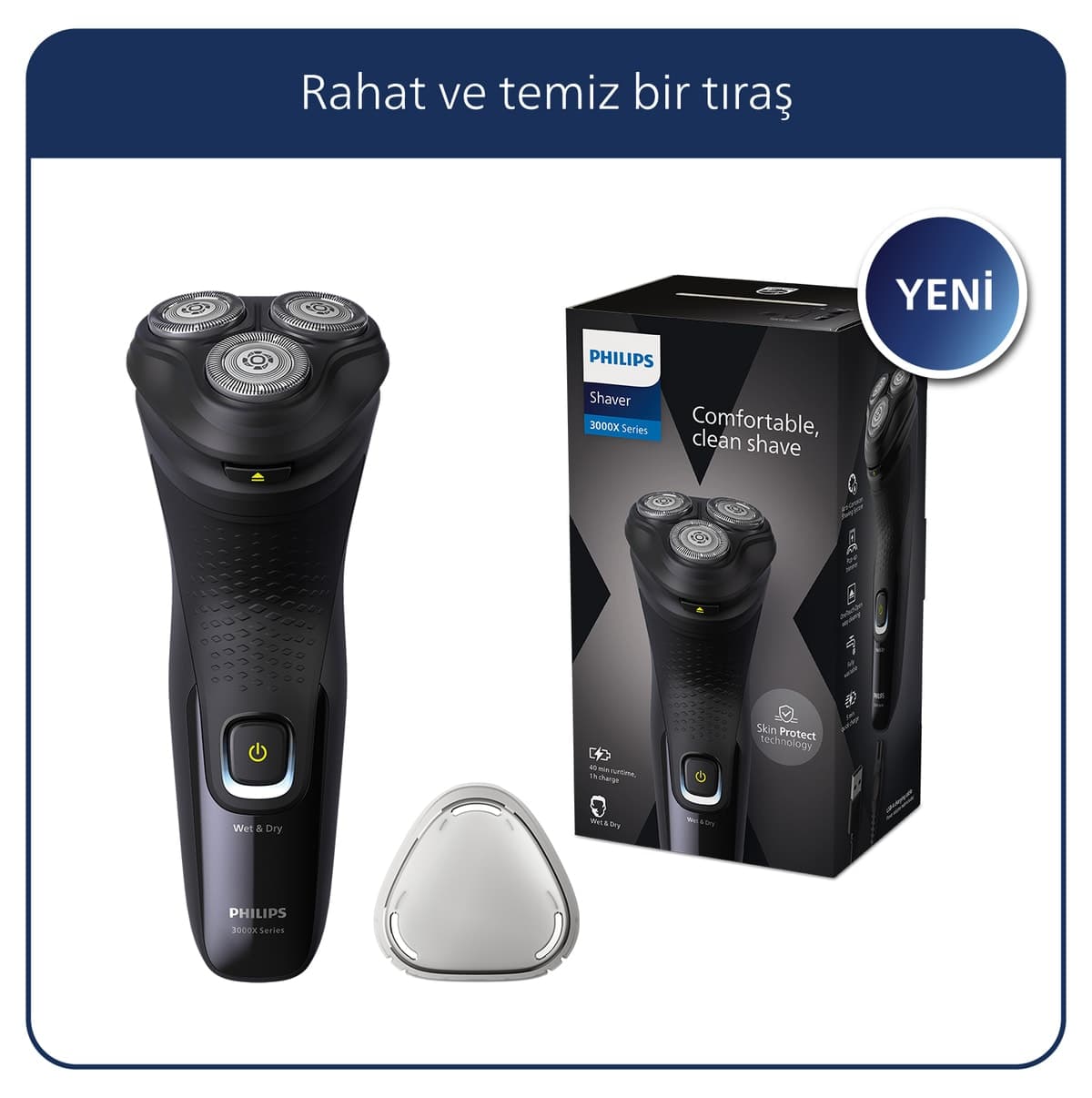 ماشین اصلاح Philips سری 3000 خشک و مرطوب تریمر دقیق مدل X3021/00 ماشین اصلاح Philips سری 3000 خشک و مرطوب تریمر دقیق مدل X3021/00