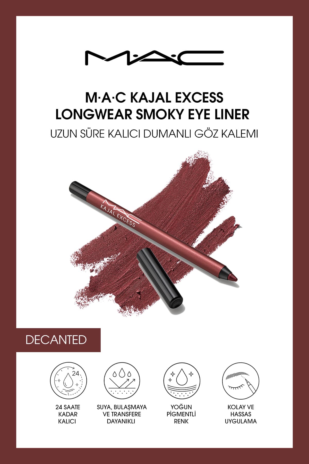 مداد کاجال Mac ماندگار دودی Excess Longwear Smoky Eye Liner دکانتی مداد کاجال Mac ماندگار دودی Excess Longwear Smoky Eye Liner دکانتی