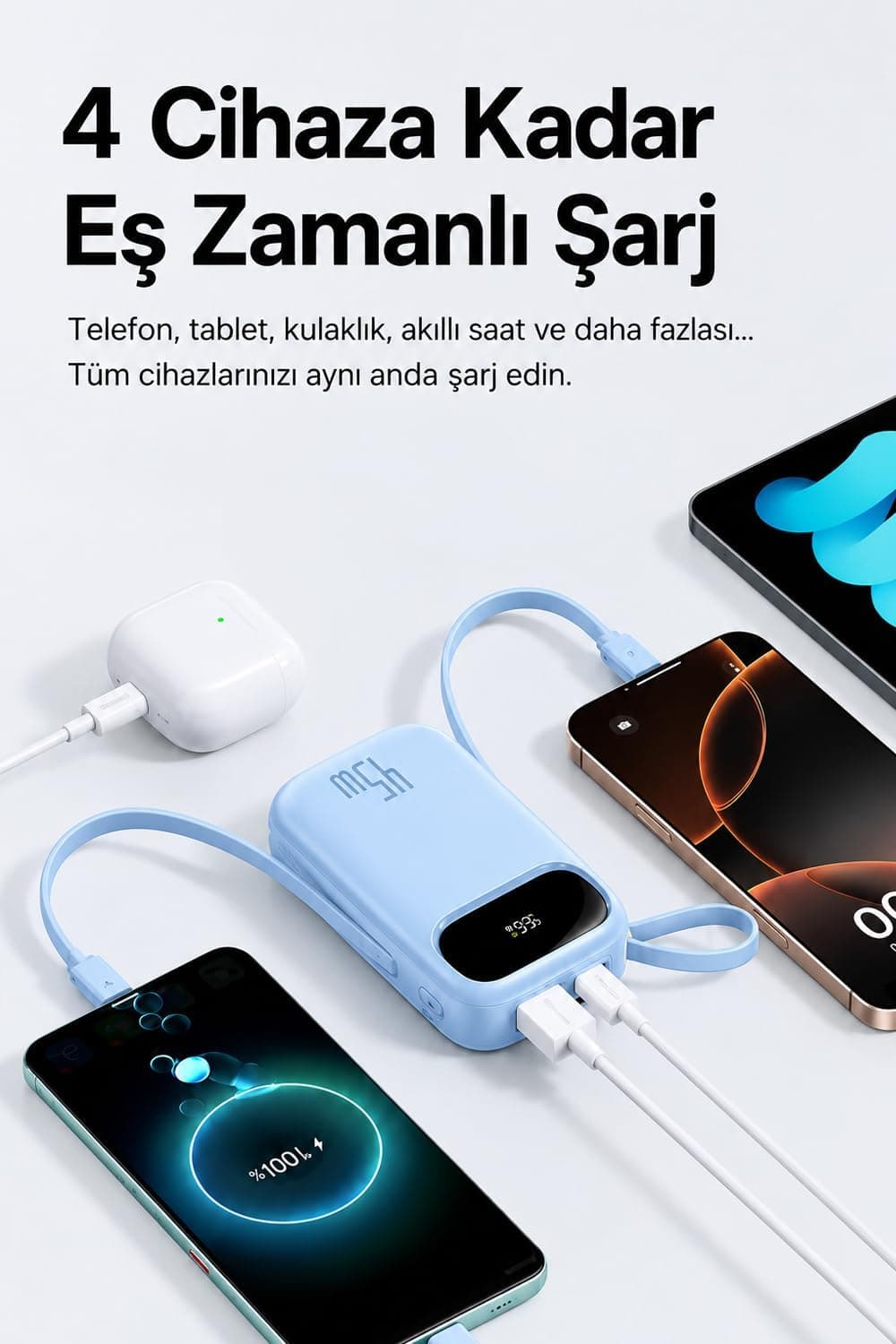 پاوربانک Baseus نمایشگر دیجیتال 20000mAh 45W شارژ سریع آبی مدل EnerFill FC31 پاوربانک Baseus نمایشگر دیجیتال 20000mAh 45W شارژ سریع آبی مدل EnerFill FC31