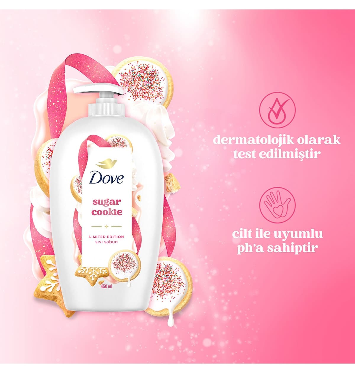 ژل دوش Dove با رایحه Sugar Cookie 450 ml ژل دوش Dove با رایحه Sugar Cookie 450 ml