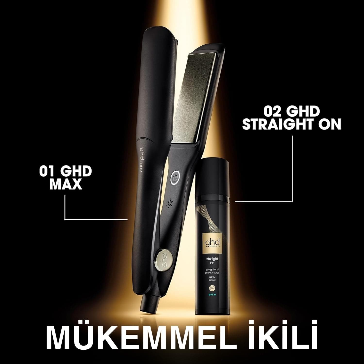 اتو و حالتدهنده مو ghd Max با صفحات پهن مشکی اتو و حالتدهنده مو ghd Max با صفحات پهن مشکی