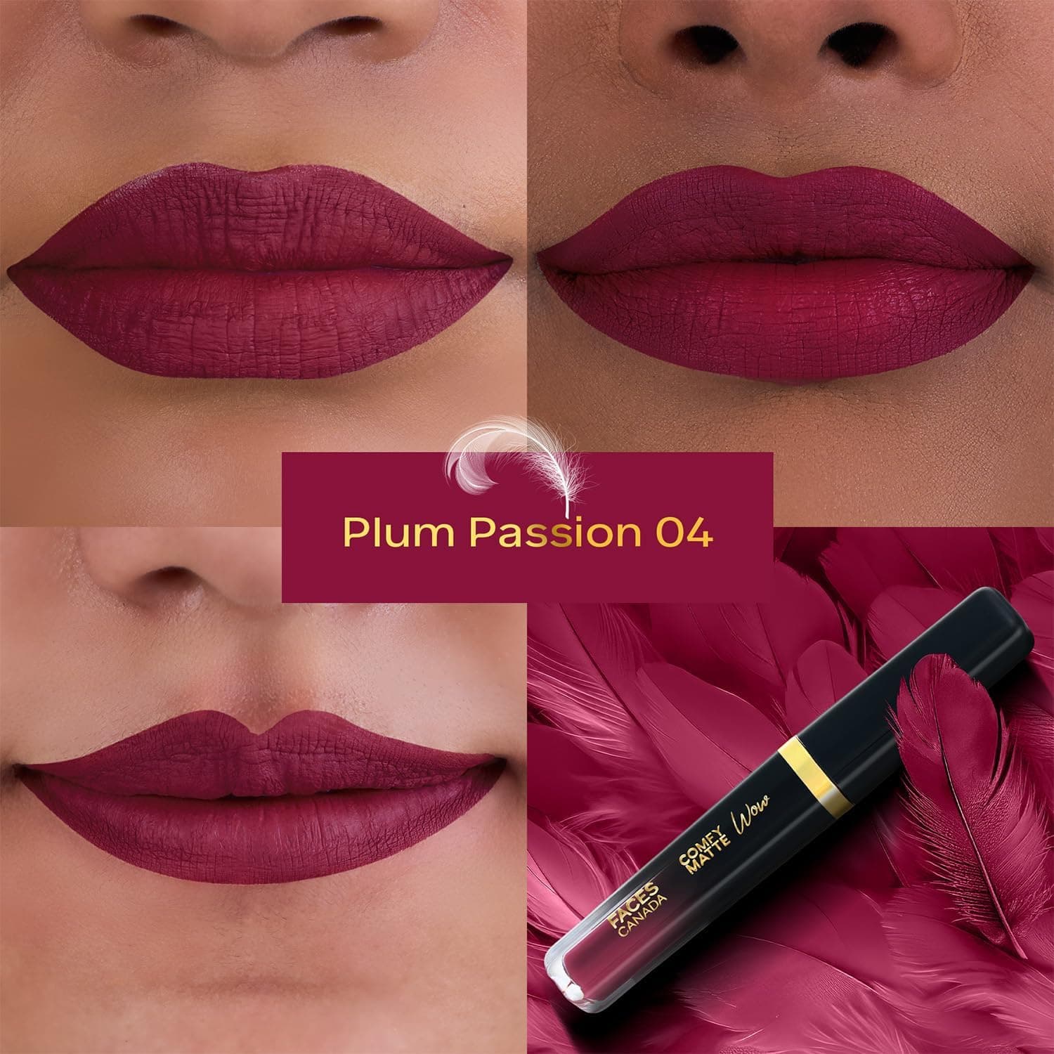 رژ لب مایع مات FACESCANADA رنگ Plum Passion 04، 3.8ml رژ لب مایع مات FACESCANADA رنگ Plum Passion 04، 3.8ml