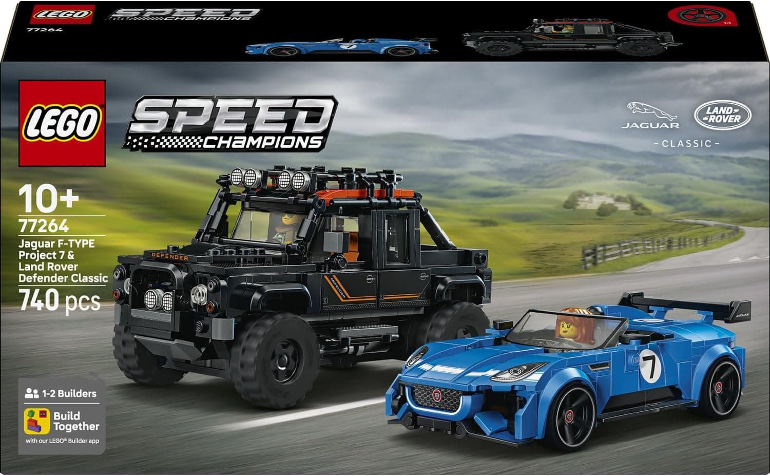 مجموعه لگو LEGO Speed Champions Jaguar Project 7 و Land Rover Defender 77264 مجموعه لگو LEGO Speed Champions Jaguar Project 7 و Land Rover Defender 77264