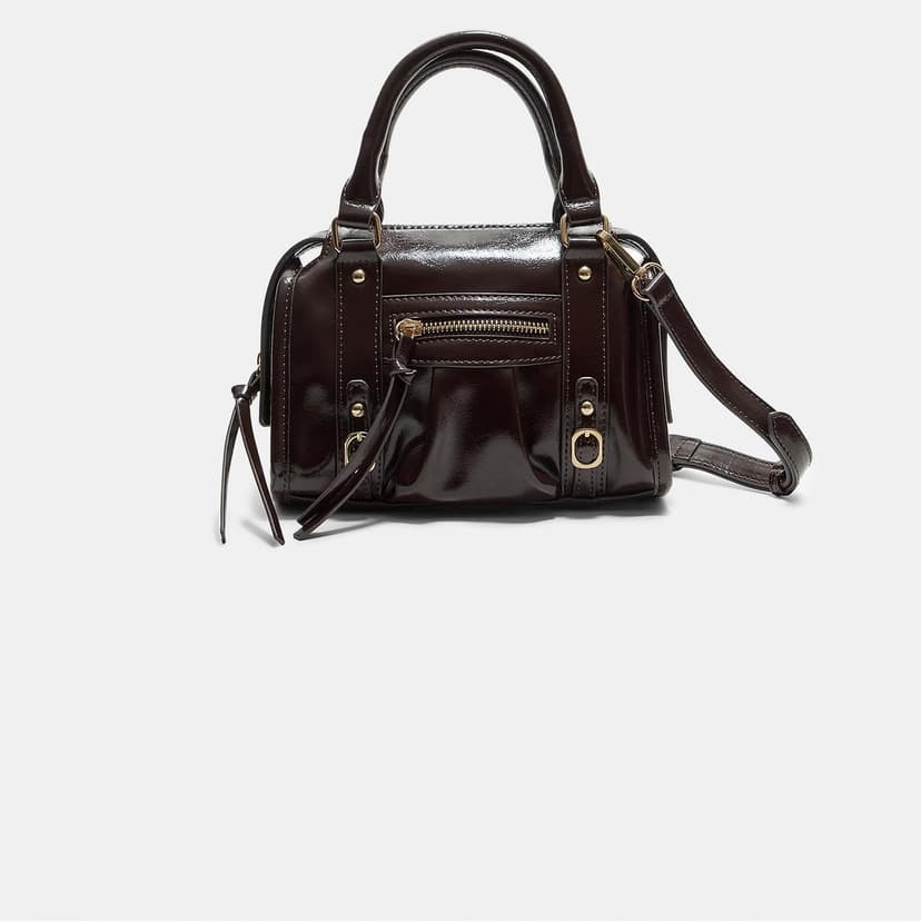 کیف دوشی بولینگ زنانه Stradivarius از چرم مصنوعی کیف دوشی بولینگ زنانه Stradivarius از چرم مصنوعی