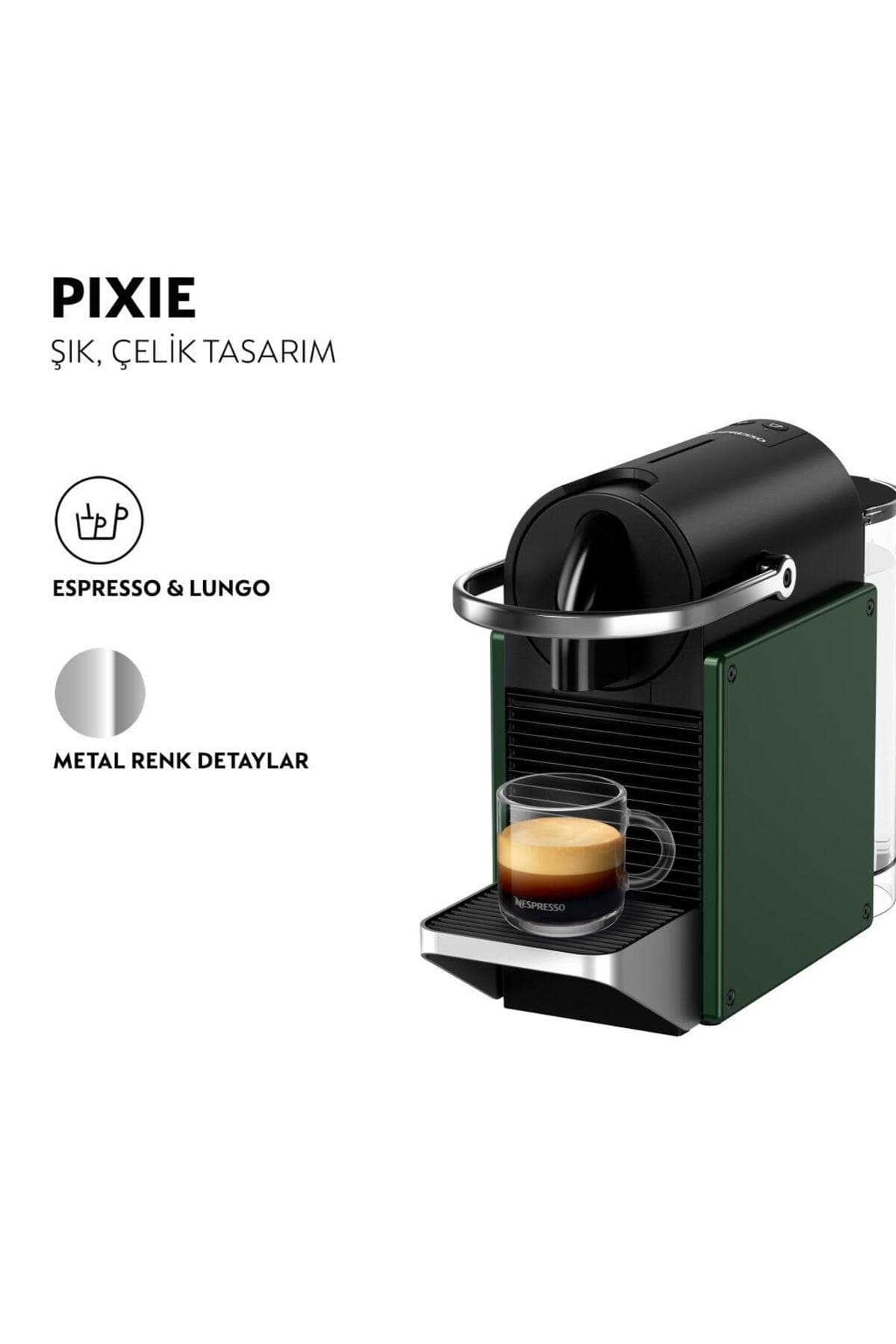 دستگاه قهوهساز Nespresso C62 Pixie سبز دستگاه قهوهساز Nespresso C62 Pixie سبز