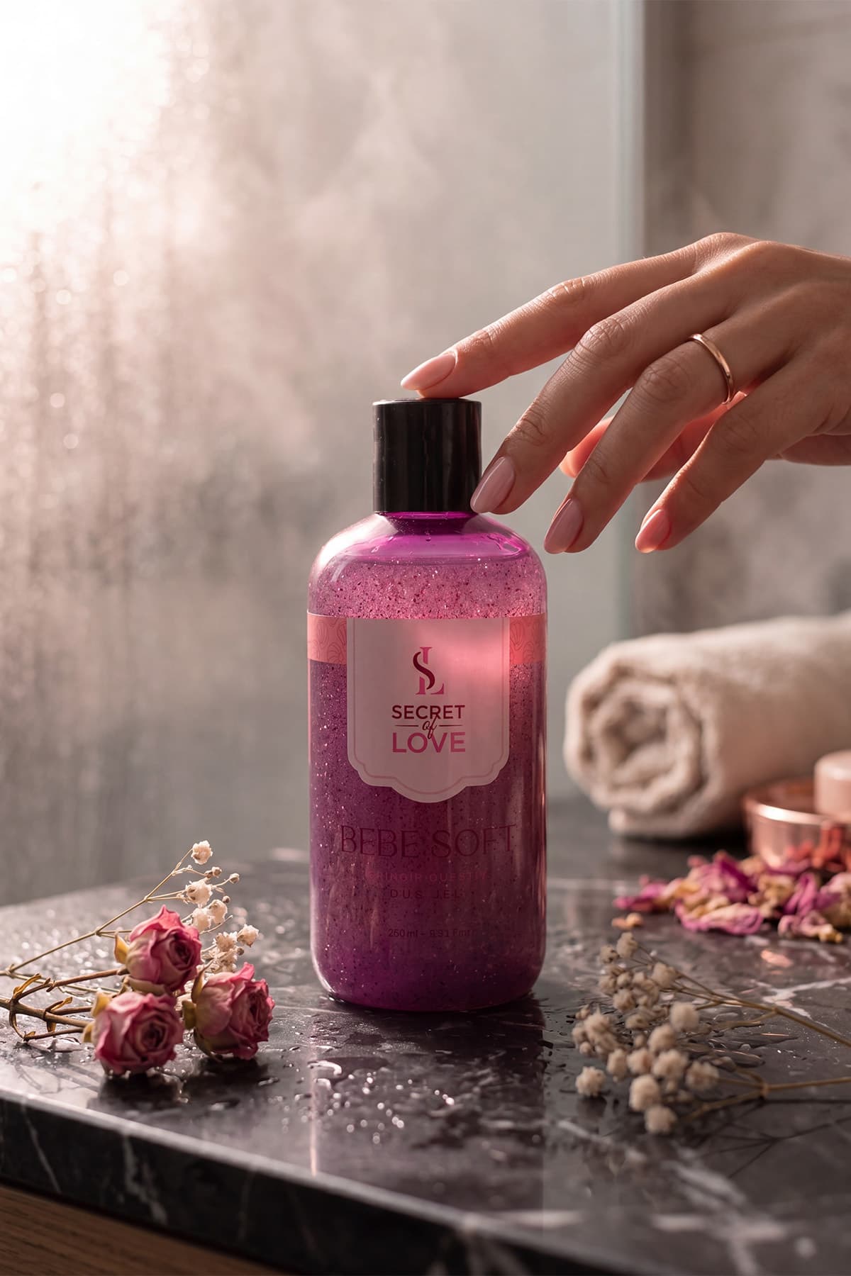 ژل دوش زنانه SECRET OF LOVE Bebe Soft پیلینگ پاککننده و مرطوبکننده 250 ml ژل دوش زنانه SECRET OF LOVE Bebe Soft پیلینگ پاککننده و مرطوبکننده 250 ml