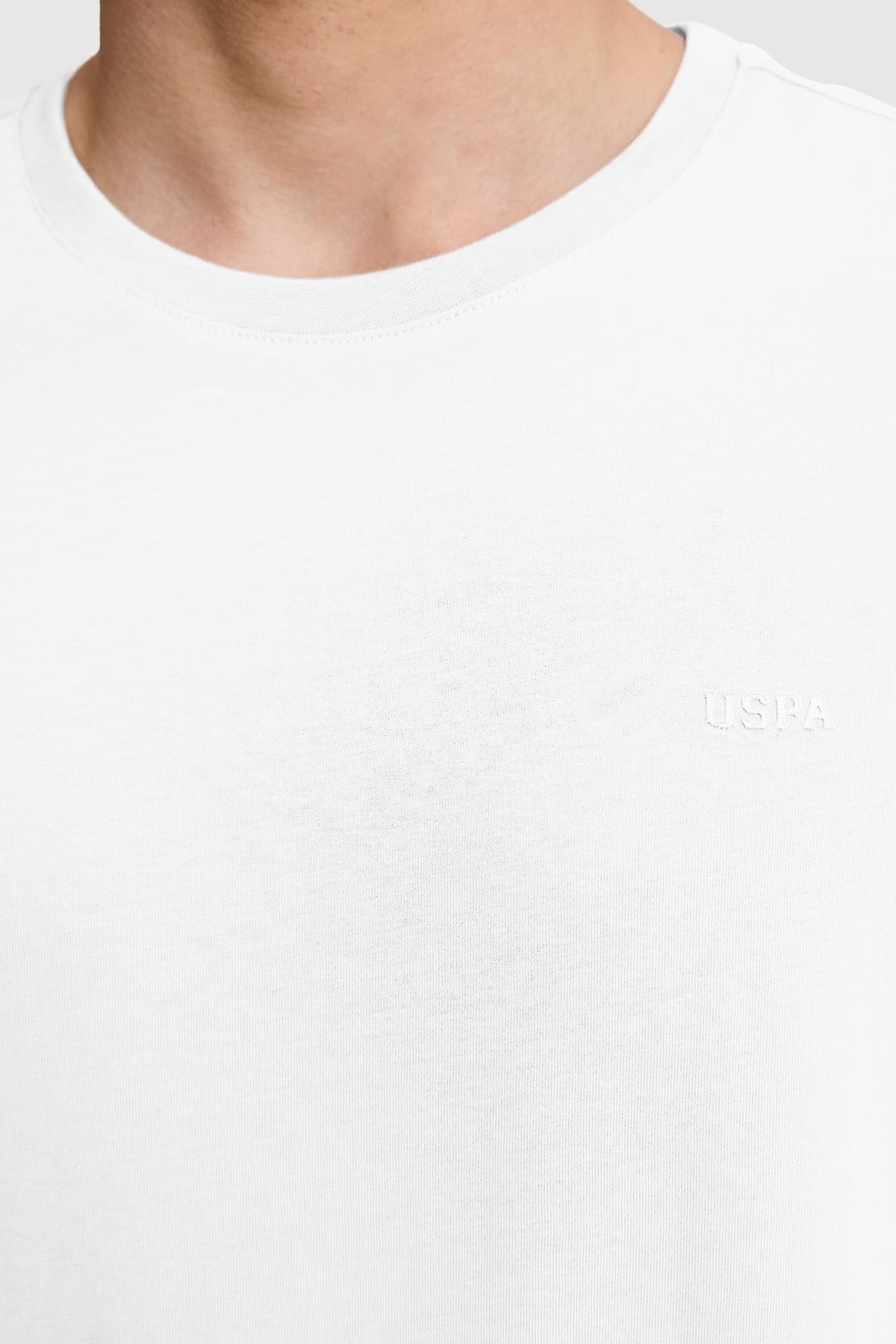 تیشرت مردانه سفید ساده U.S. Polo Assn. مدل 50327022-VR013 تیشرت مردانه سفید ساده U.S. Polo Assn. مدل 50327022-VR013