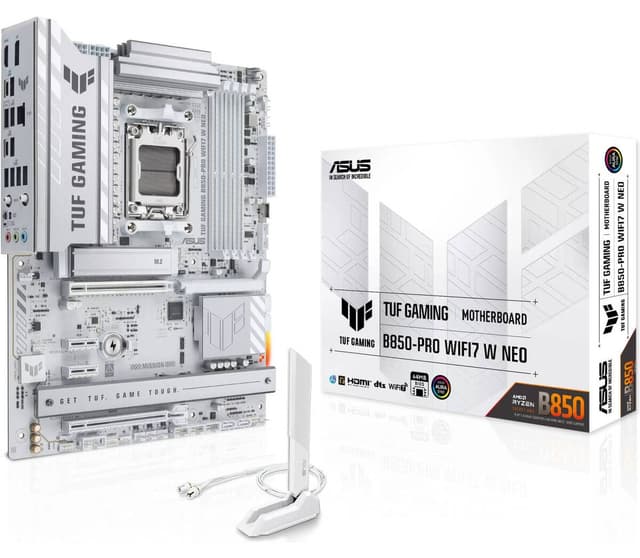 مادربرد ASUS مدل TUF GAMING B850-PRO WIFI7 W NEO چیپست AMD B850 سوکت AM5 DDR5 9000 مادربرد ASUS مدل TUF GAMING B850-PRO WIFI7 W NEO چیپست AMD B850 سوکت AM5 DDR5 9000