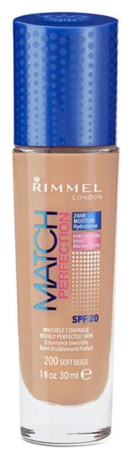 فوندیشن Rimmel Match Perfection رنگ بژ نرم مدل 200 3614220954059 فوندیشن Rimmel Match Perfection رنگ بژ نرم مدل 200 3614220954059