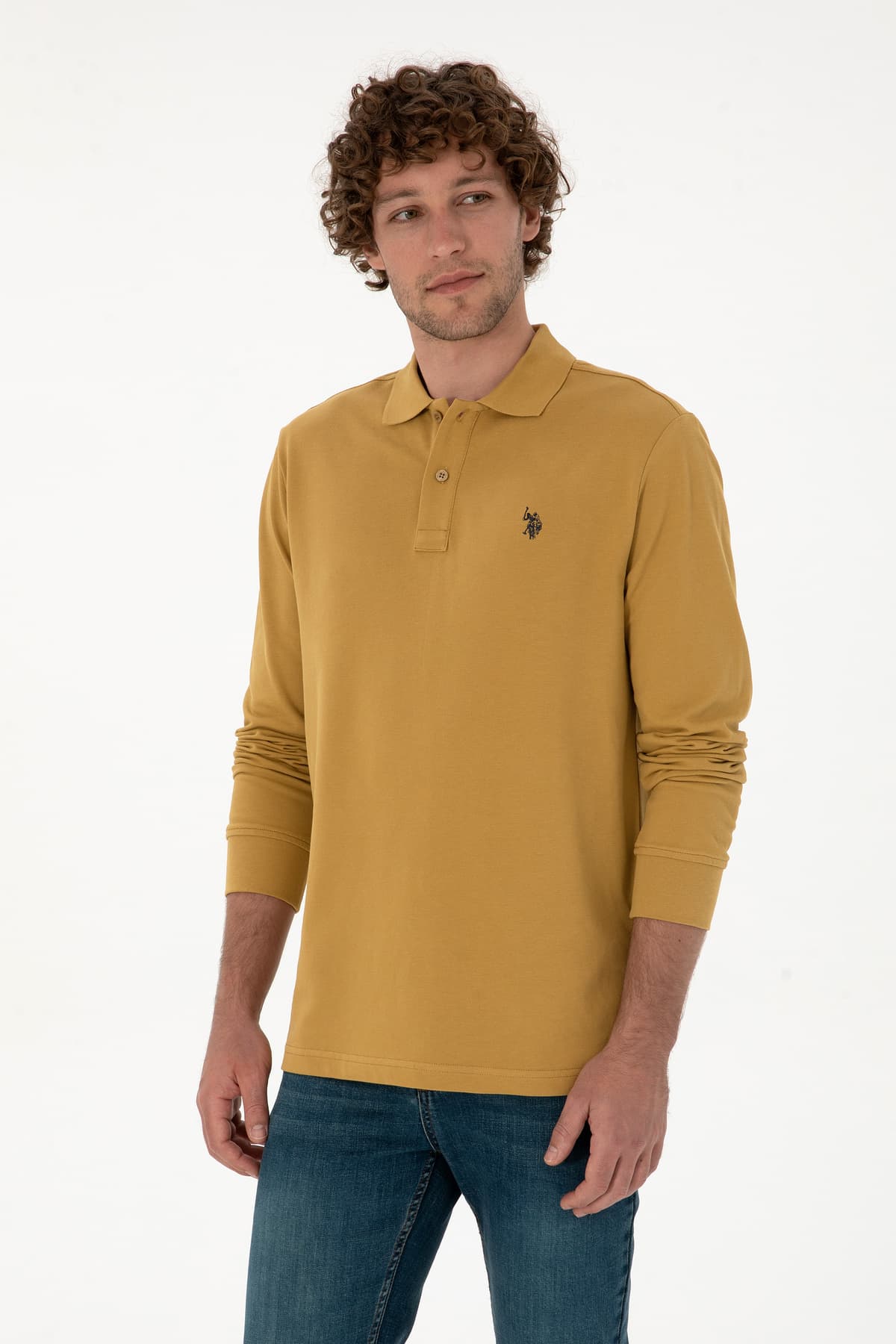 سوئشرت مردانه U.S. Polo Assn. فیت معمولی یقه پولو سبز مدل 50307688-VR235 سوئشرت مردانه U.S. Polo Assn. فیت معمولی یقه پولو سبز مدل 50307688-VR235
