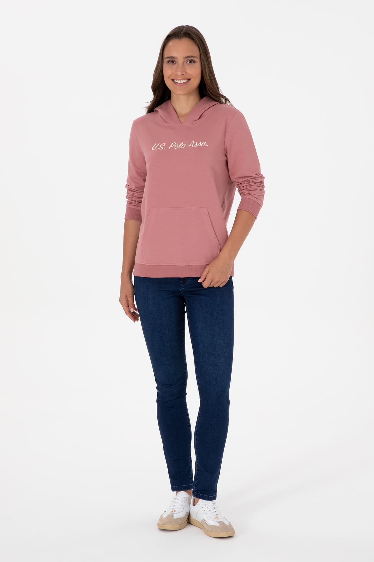 سوئیشرت زنانه U.S. Polo Assn. کلاهدار رنگ صورتی خاکی مدل 50313559-VR221 سوئیشرت زنانه U.S. Polo Assn. کلاهدار رنگ صورتی خاکی مدل 50313559-VR221