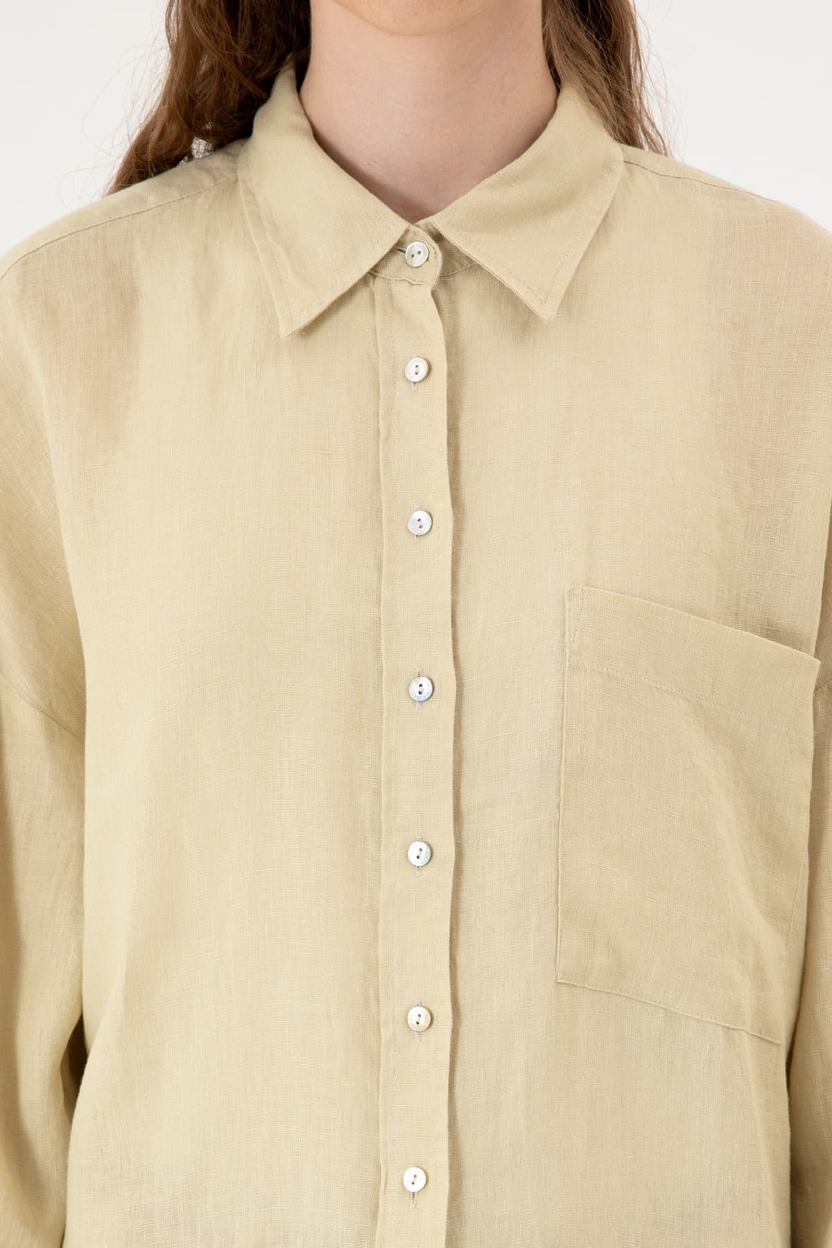پیراهن زنانه U.S. Polo Assn. خاکی روشن آستین بلند مدل 50299794-VR183 پیراهن زنانه U.S. Polo Assn. خاکی روشن آستین بلند مدل 50299794-VR183