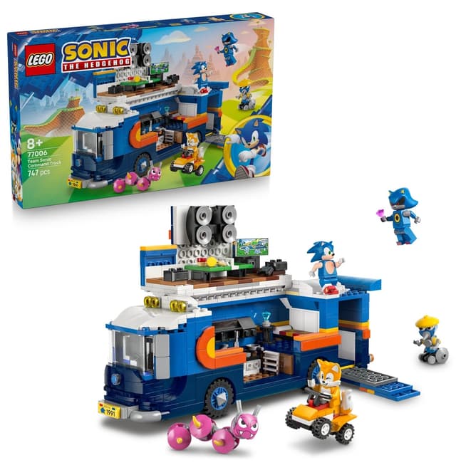 لگو 77006 Sonic the Hedgehog کامیون فرماندهی تیم Sonic، 747 قطعه لگو 77006 Sonic the Hedgehog کامیون فرماندهی تیم Sonic، 747 قطعه