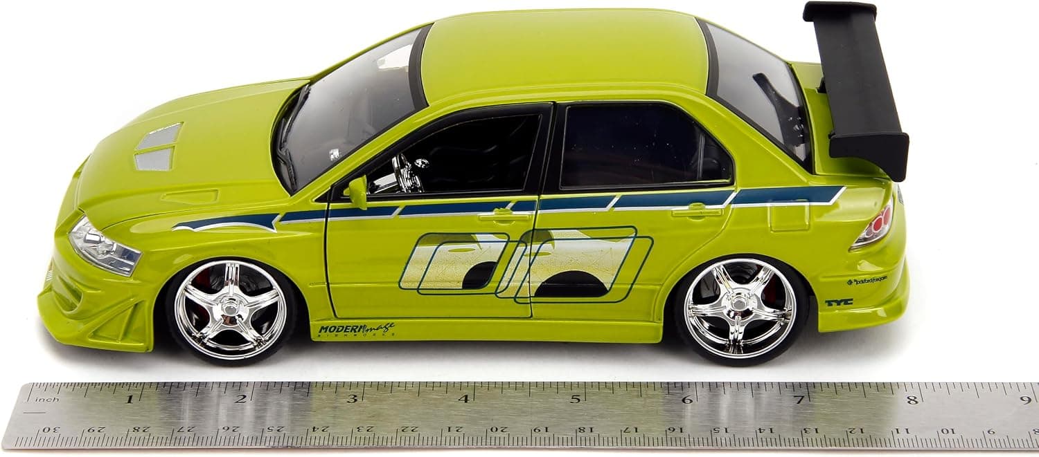 ماشین مدل فلزی Jada متعلق به Brian، Mitsubishi Lancer Evolution VII، فیلم The Fast and the Furious، مقیاس 1/24 ماشین مدل فلزی Jada متعلق به Brian، Mitsubishi Lancer Evolution VII، فیلم The Fast and the Furious، مقیاس 1/24