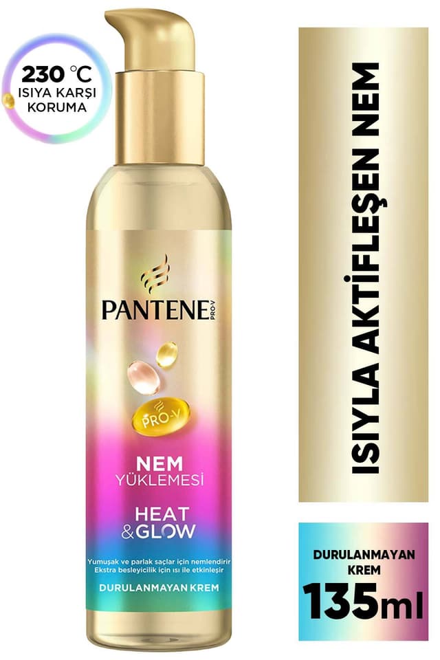 کرم بدون آبکشی Pantene رطوبترسان Heat & Glow 135ml کرم بدون آبکشی Pantene رطوبترسان Heat & Glow 135ml
