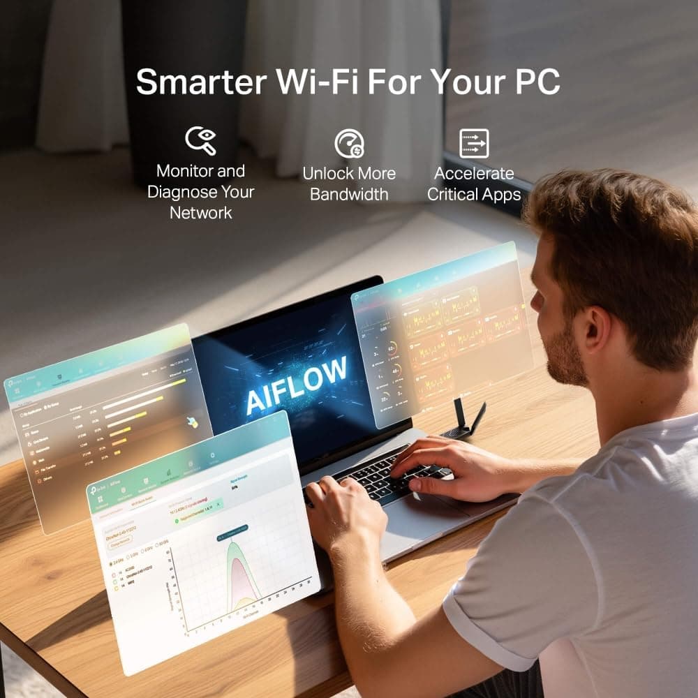 آداپتور USB وایفای TP-Link سهباند BE6500 Wi-Fi 7 مدل Archer TBE400U Plus آداپتور USB وایفای TP-Link سهباند BE6500 Wi-Fi 7 مدل Archer TBE400U Plus