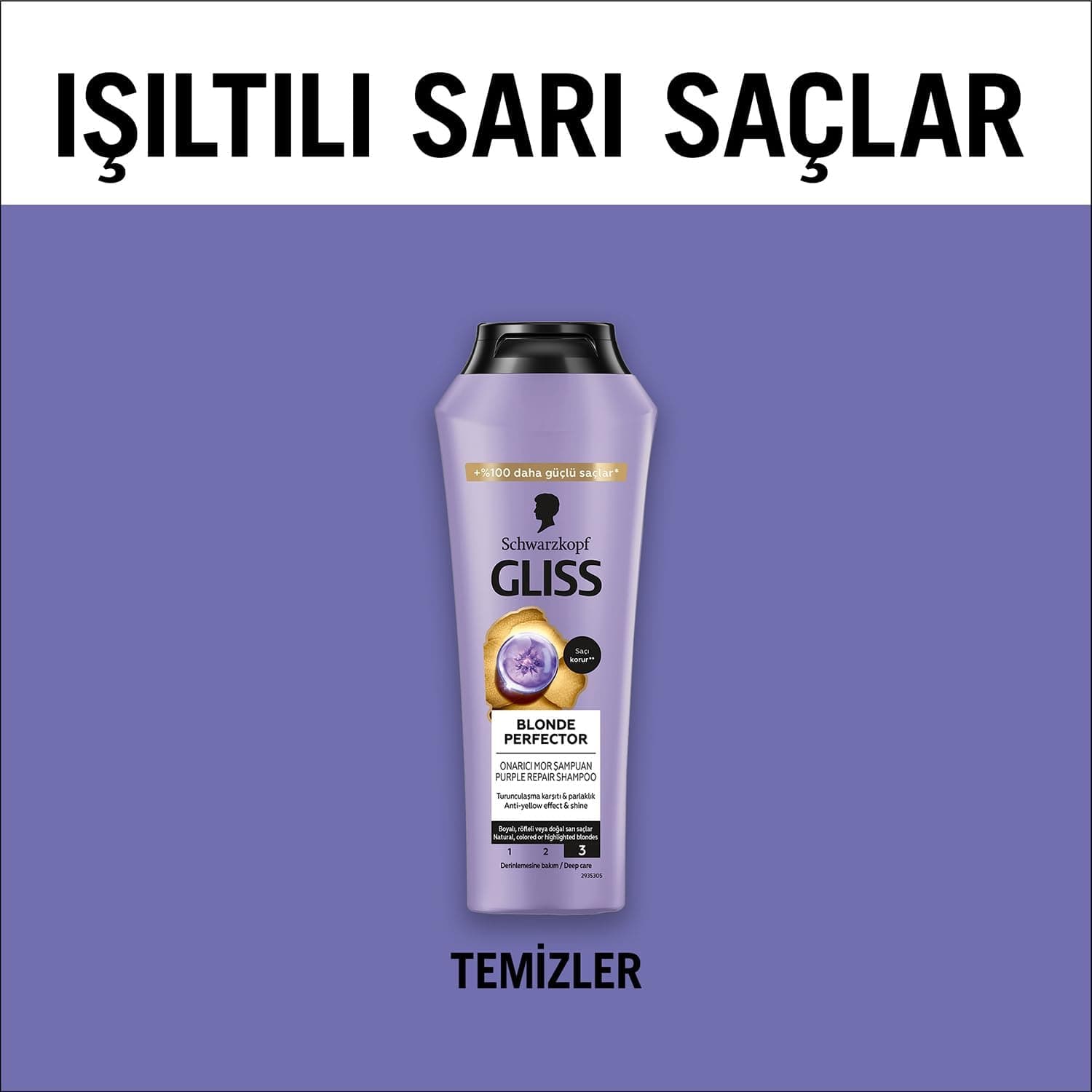 شامپو Gliss Blonde Perfector ضد زردی ترمیمکننده پپتید و توت آبی 250ml شامپو Gliss Blonde Perfector ضد زردی ترمیمکننده پپتید و توت آبی 250ml