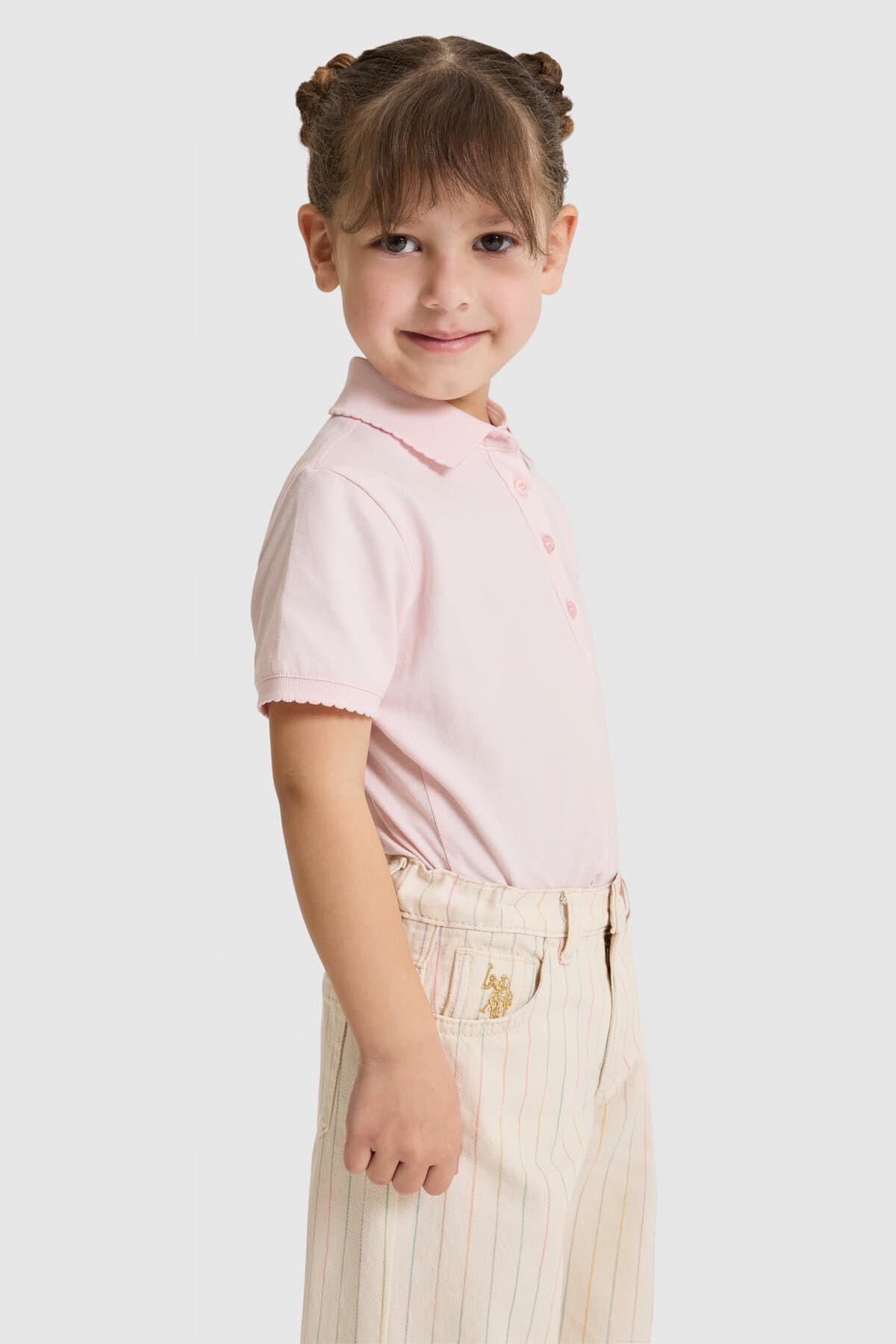 تیشرت دخترانه یقهپولو U.S. Polo Assn. بیسیک صورتی روشن مدل 50328218-VR078 تیشرت دخترانه یقهپولو U.S. Polo Assn. بیسیک صورتی روشن مدل 50328218-VR078