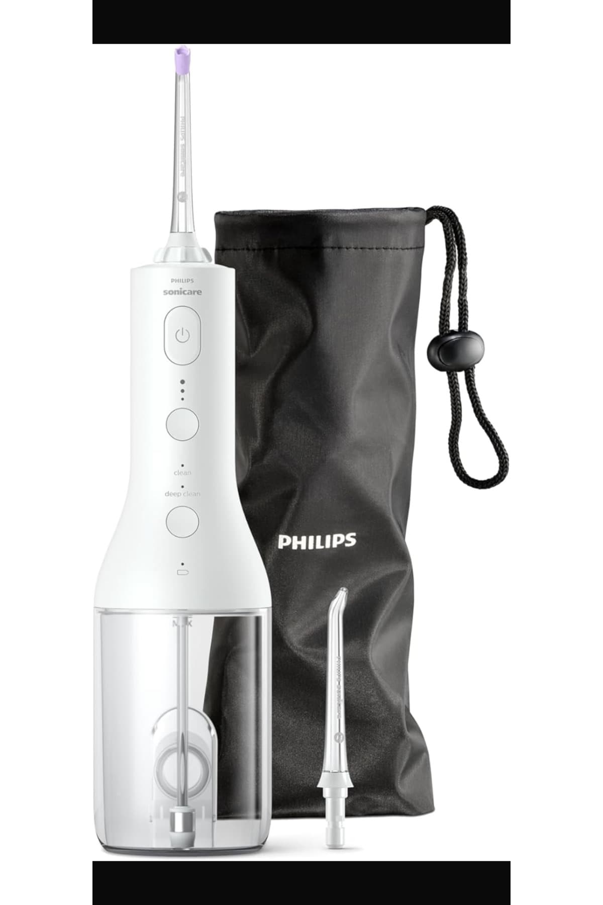 دستگاه شستوشوی دهان بیسیم Philips Sonicare Power Flosser 3000 سفید با فناوری Quad Stream و Puls Wave و سری یدک دستگاه شستوشوی دهان بیسیم Philips Sonicare Power Flosser 3000 سفید با فناوری Quad Stream و Puls Wave و سری یدک
