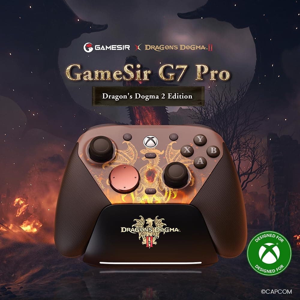کنترلر کابلی GameSir مدل G7 Pro با استیک TMR و Dragon's Dogma 2 Edition کنترلر کابلی GameSir مدل G7 Pro با استیک TMR و Dragon's Dogma 2 Edition