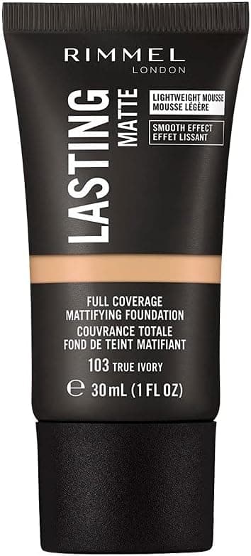 کرم پودر مات Rimmel مدل Lasting Finish رنگ True Ivory 103 حجم 30ml کرم پودر مات Rimmel مدل Lasting Finish رنگ True Ivory 103 حجم 30ml